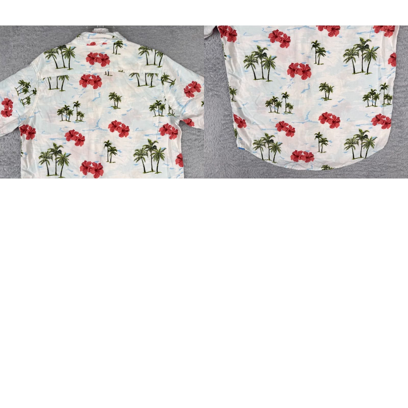 Vintage VINTAGE Free Planet Shirt Mens L White Floral Palm Tree AOP Button Up Rayon Blend Size US L / EU 52-54 / 3 - 9 Thumbnail