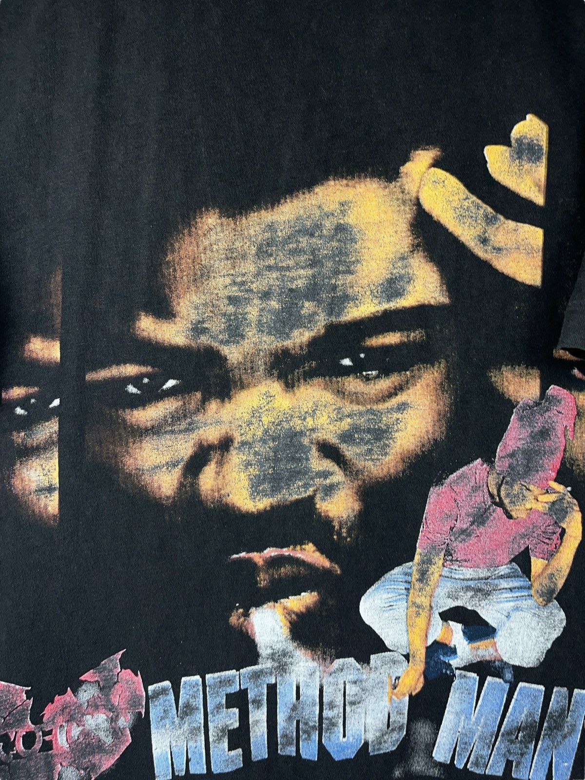 Rap Tees Vintage OG 90s Method Man Rap Tee Bootleg Wu Tang T-shirt Size US XL / EU 56 / 4 - 13 Thumbnail