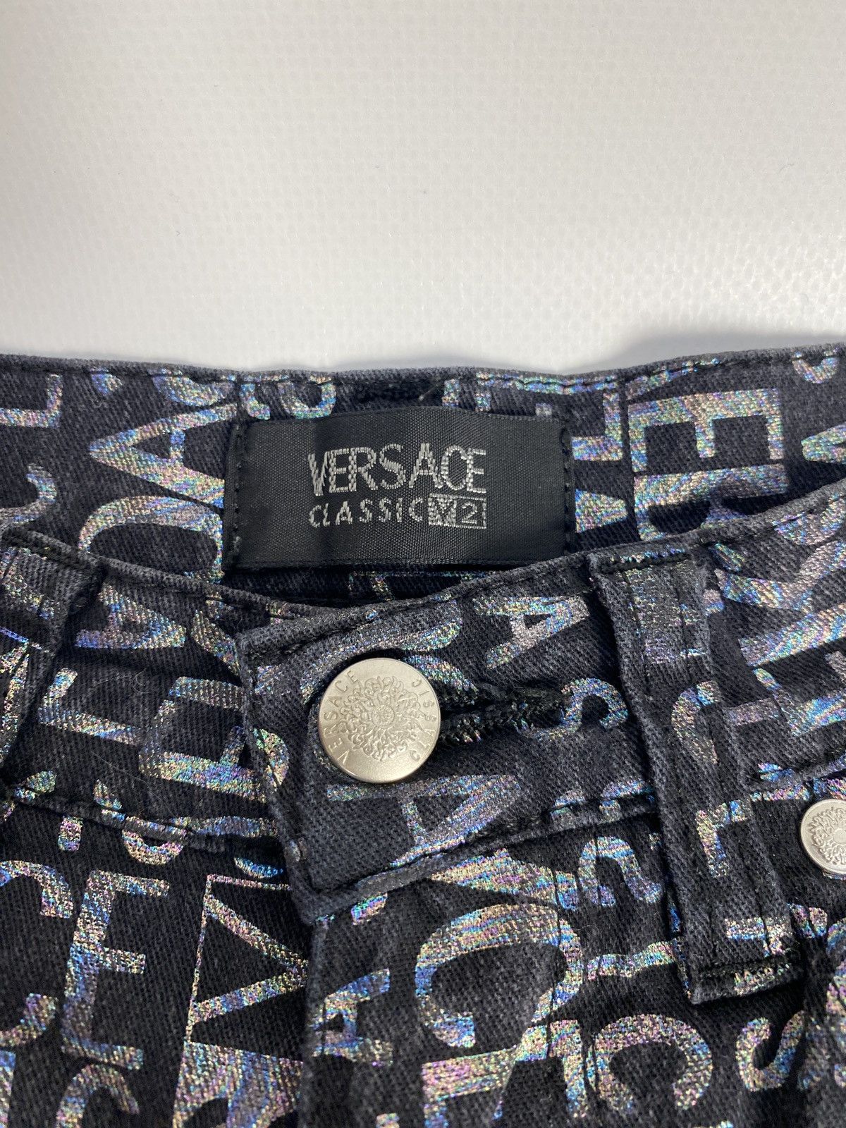 Versace Versace Monogram Printed Avant Garde Japanese Jeans Size 22" - 7 Thumbnail