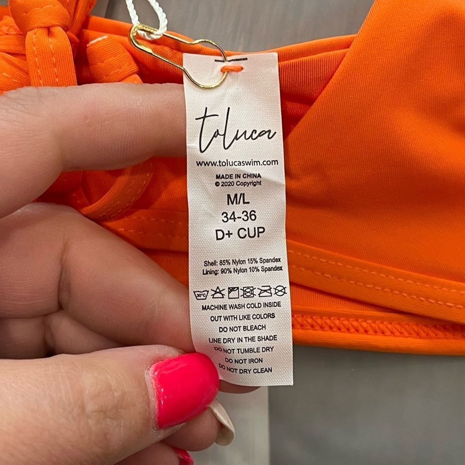 Vintage NWT Toluca Amina Bikini Top Waist Wrap Triangle Nectar Sz M Size ONE SIZE - 6 Thumbnail