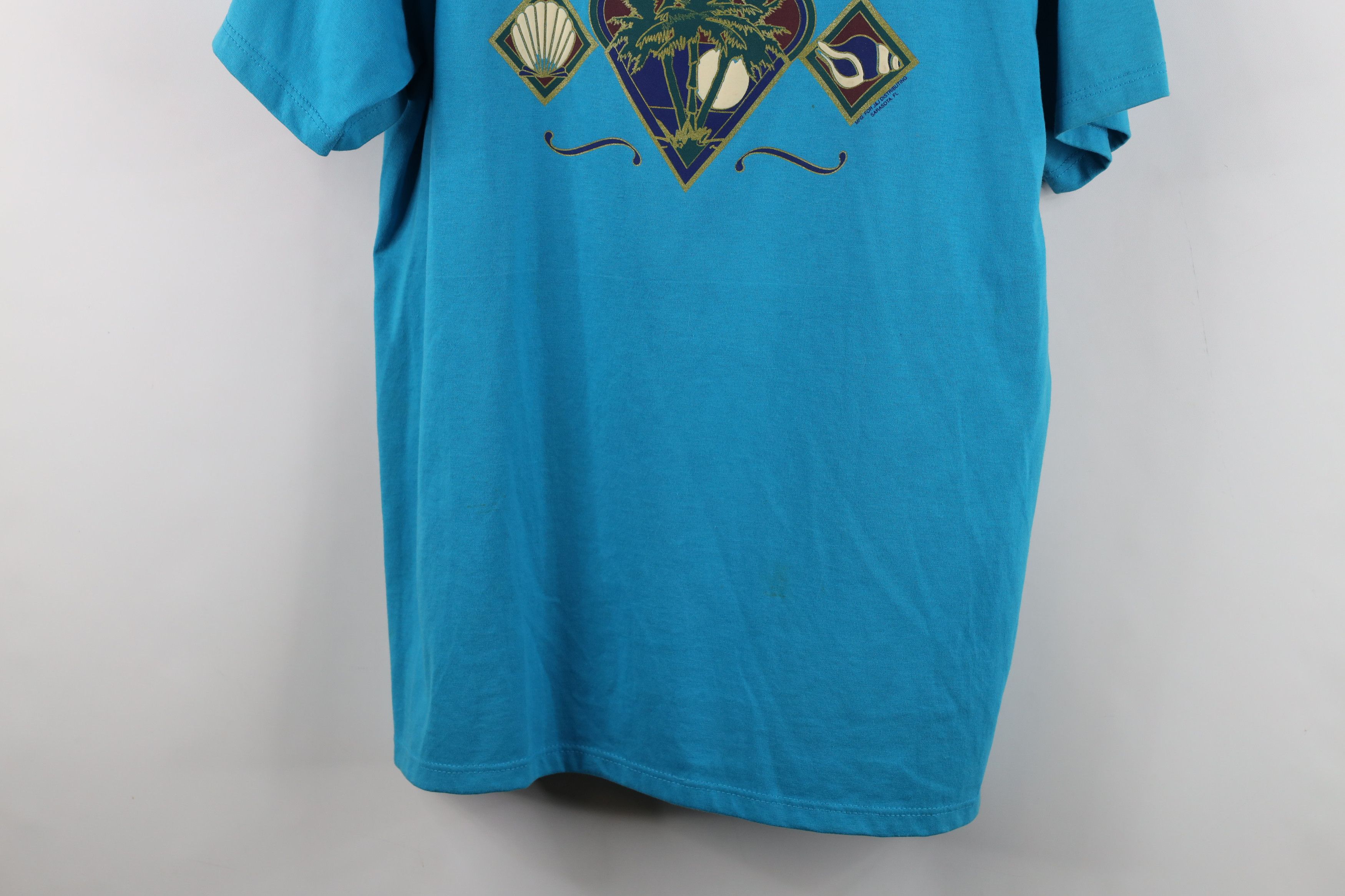Vintage Vintage 90s Streetwear Spell Florida Seashell Beach T-Shirt Size US XL / EU 56 / 4 - 3 Thumbnail