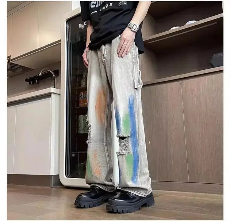 Japanese Brand Leisure micro flared distressed jeans Size US 32 / EU 48 - 3 Thumbnail