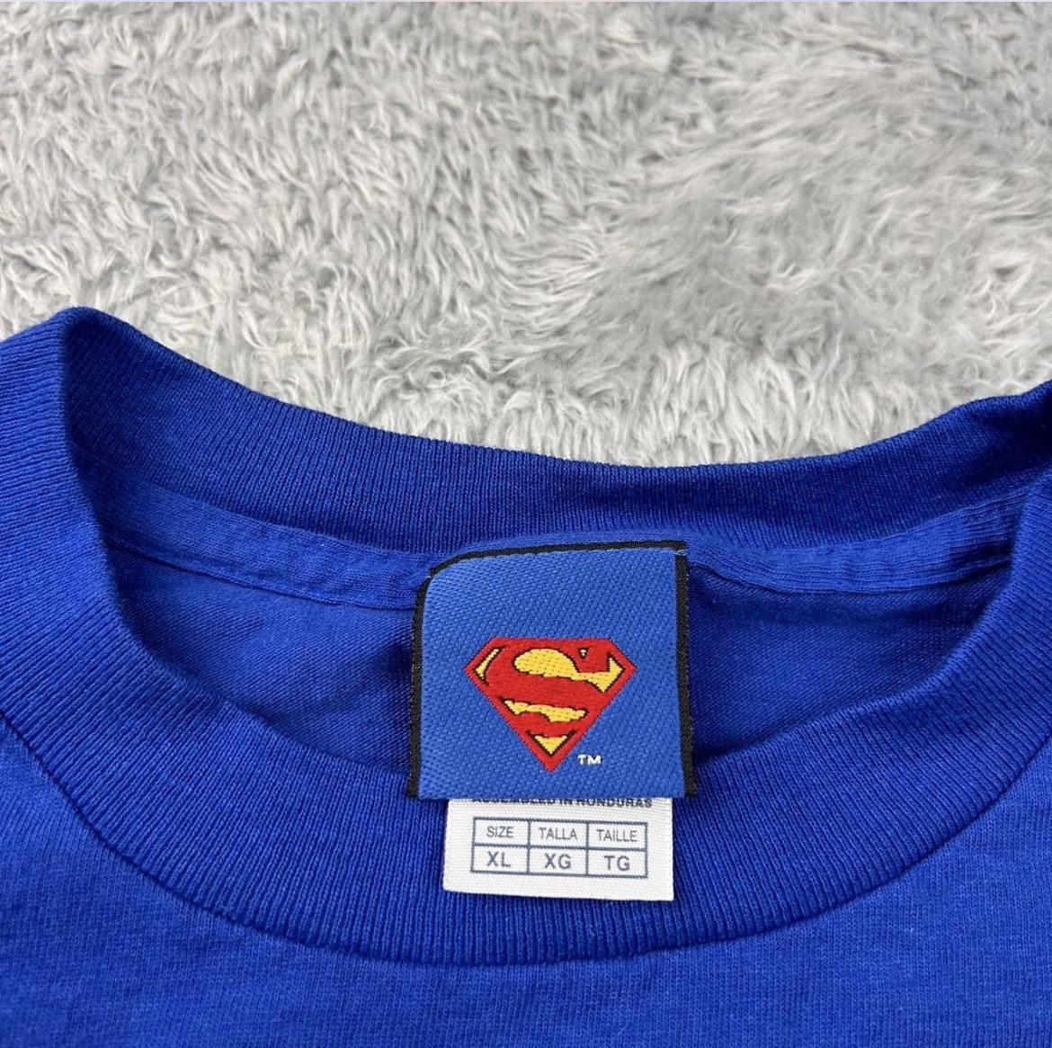 Vintage Vintage Superman T Shirt Blue XL Y2K DC Comics Superhero 00s Size US XL / EU 56 / 4 - 4 Thumbnail