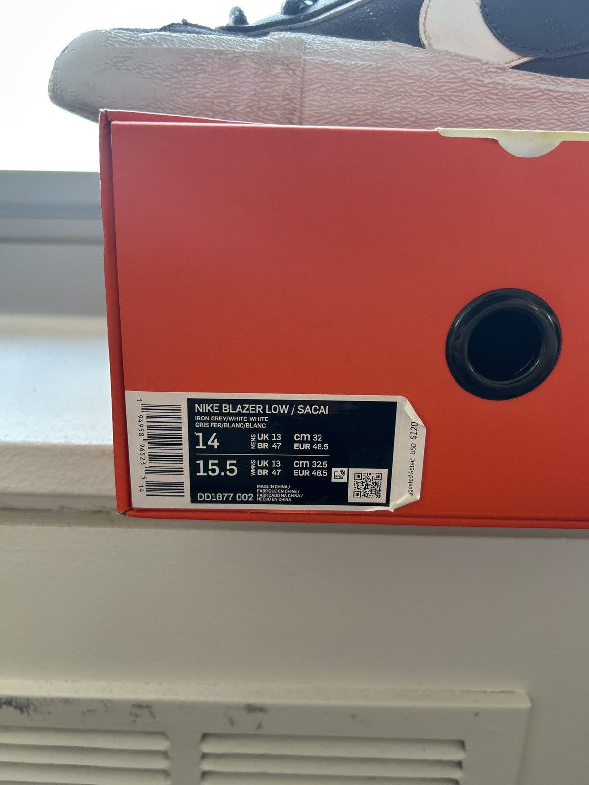 Nike × Sacai Nike Sacai Blazer Iron Grey Size US 14 / EU 47 - 8 Thumbnail