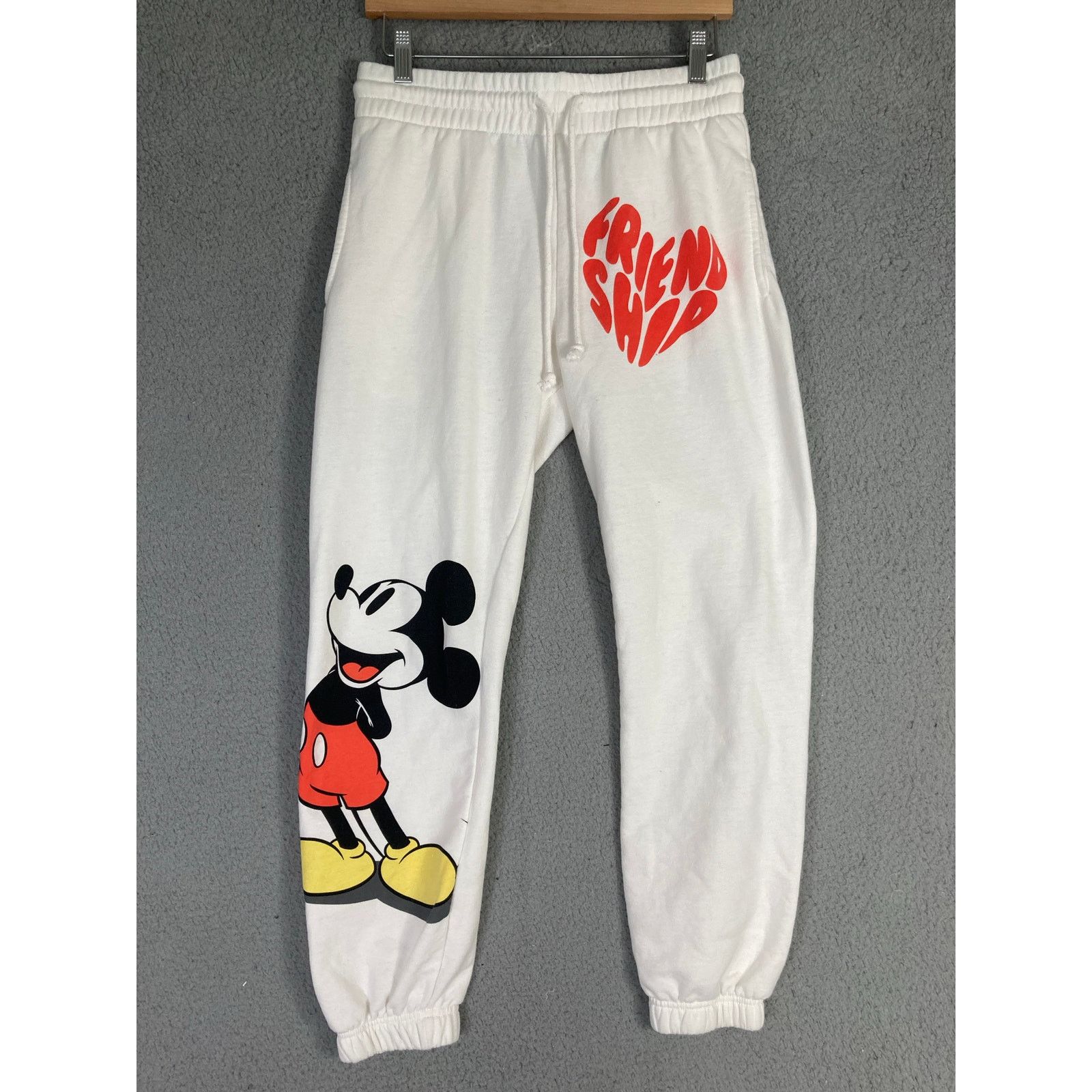 Disney Disney Women's Jogger Pants M White Mickey Mouse Graphic Size 30" / US 8 / IT 44 - 2 Thumbnail