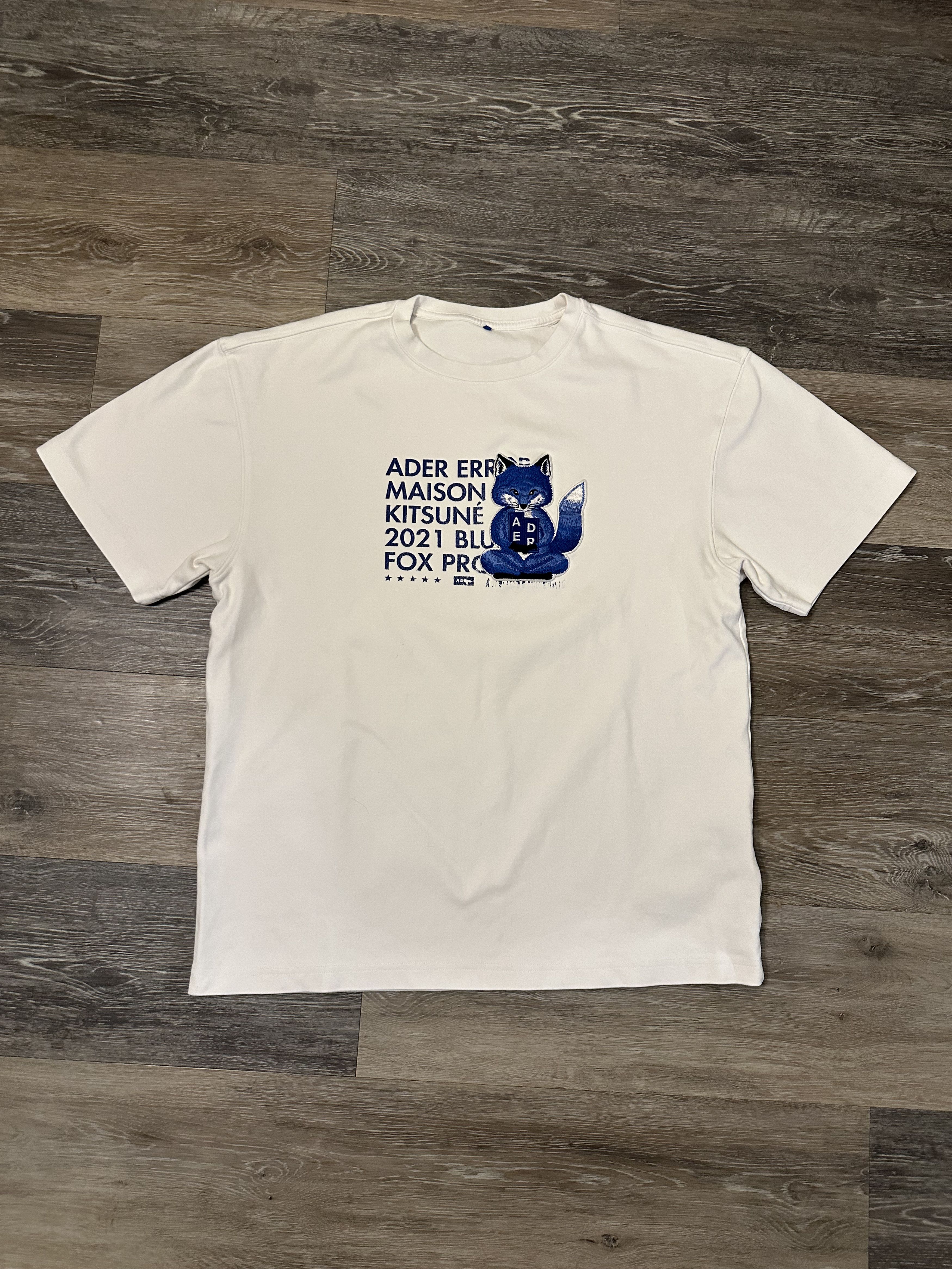 Maison Kitsune X Adder Error Meditation Fox White T-Shirt
