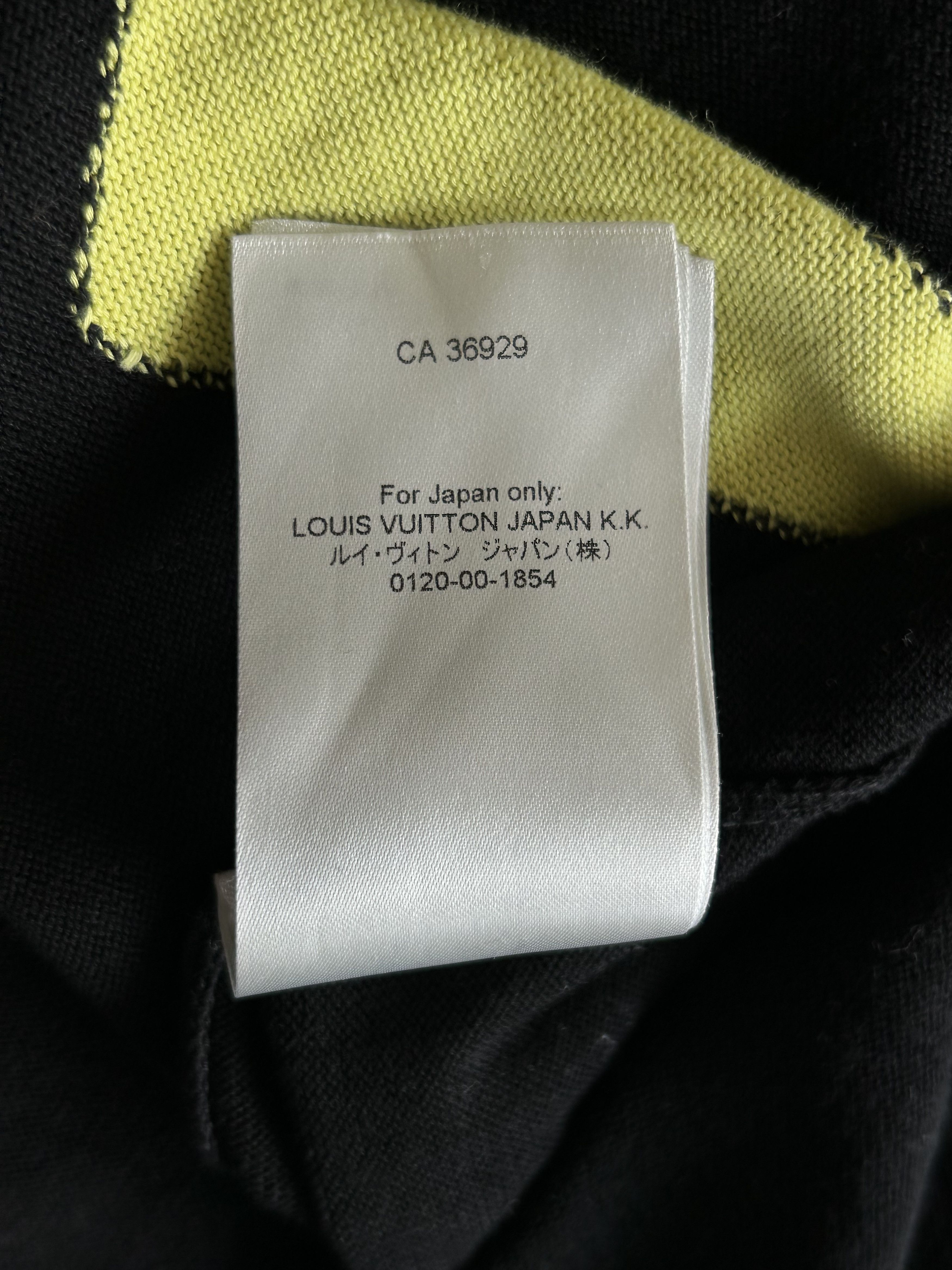 Louis Vuitton Louis Vuitton Black & Yellow Sport Line Intarsia T-Shirt Size US XXL / EU 58 / 5 - 8 Thumbnail