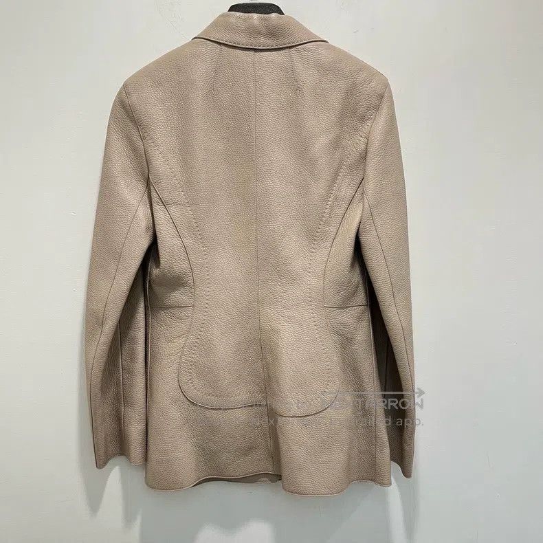 Hermes Hermes Beige full leather ladies' jacket Size XS / US 0-2 / IT 36-38 - 4 Thumbnail