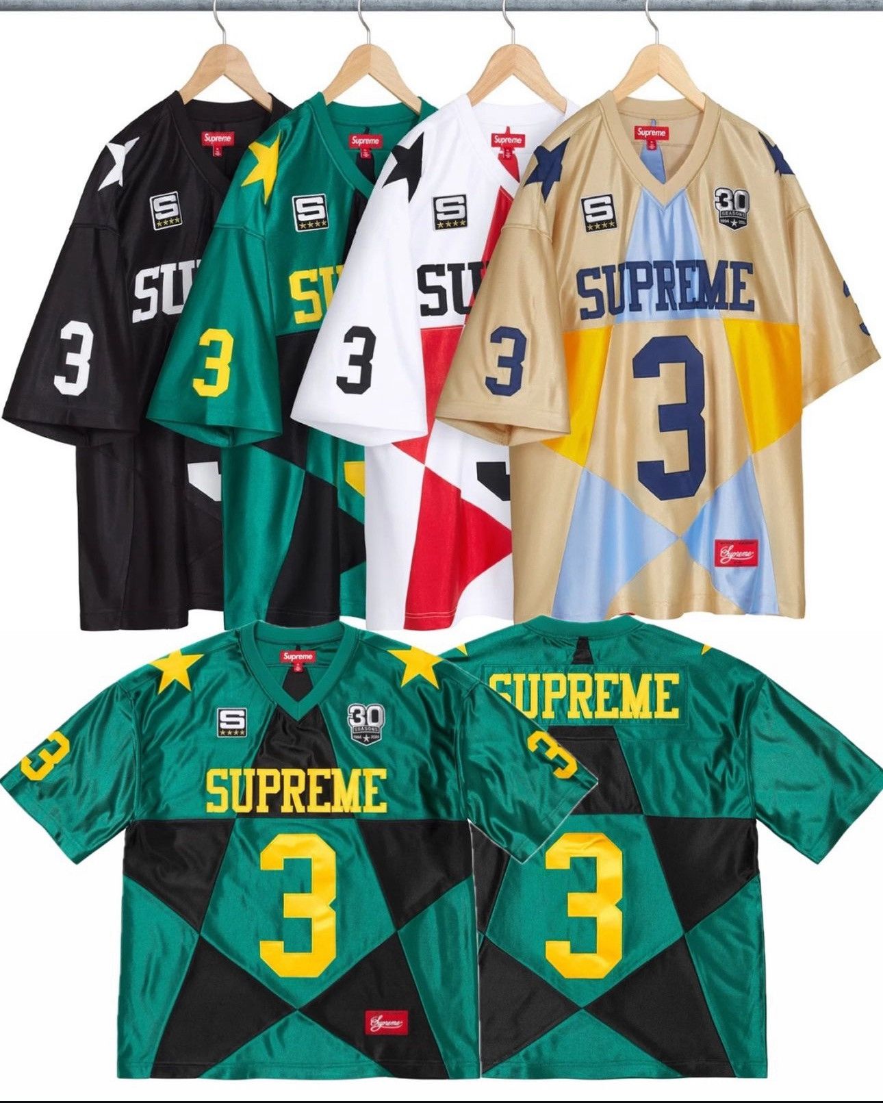 Supreme Supreme Star Football Jersey FW24 Size US L / EU 52-54 / 3 - 17 Thumbnail