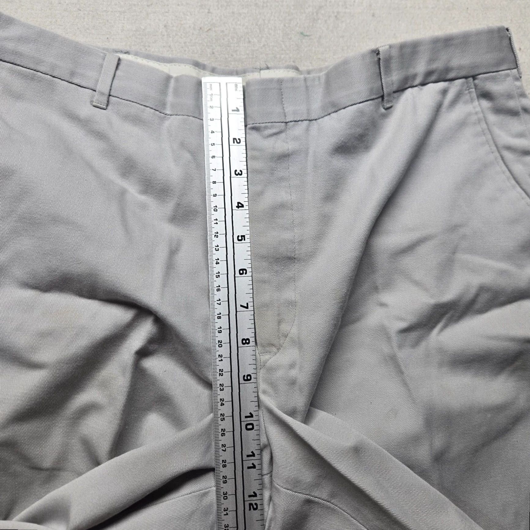 Farah Farah Pants Flat Front Khakis Gray 36x28 Mens Belt Loops Pockets Size US 36 / EU 52 - 5 Thumbnail