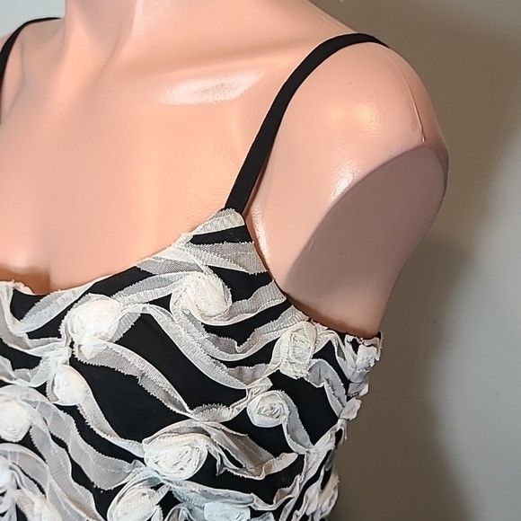 Frank Lyman Frank Lyman Art To Wear Womens 10 Avant Garde Y2K Top Floral Size L / US 10 / IT 46 - 5 Thumbnail