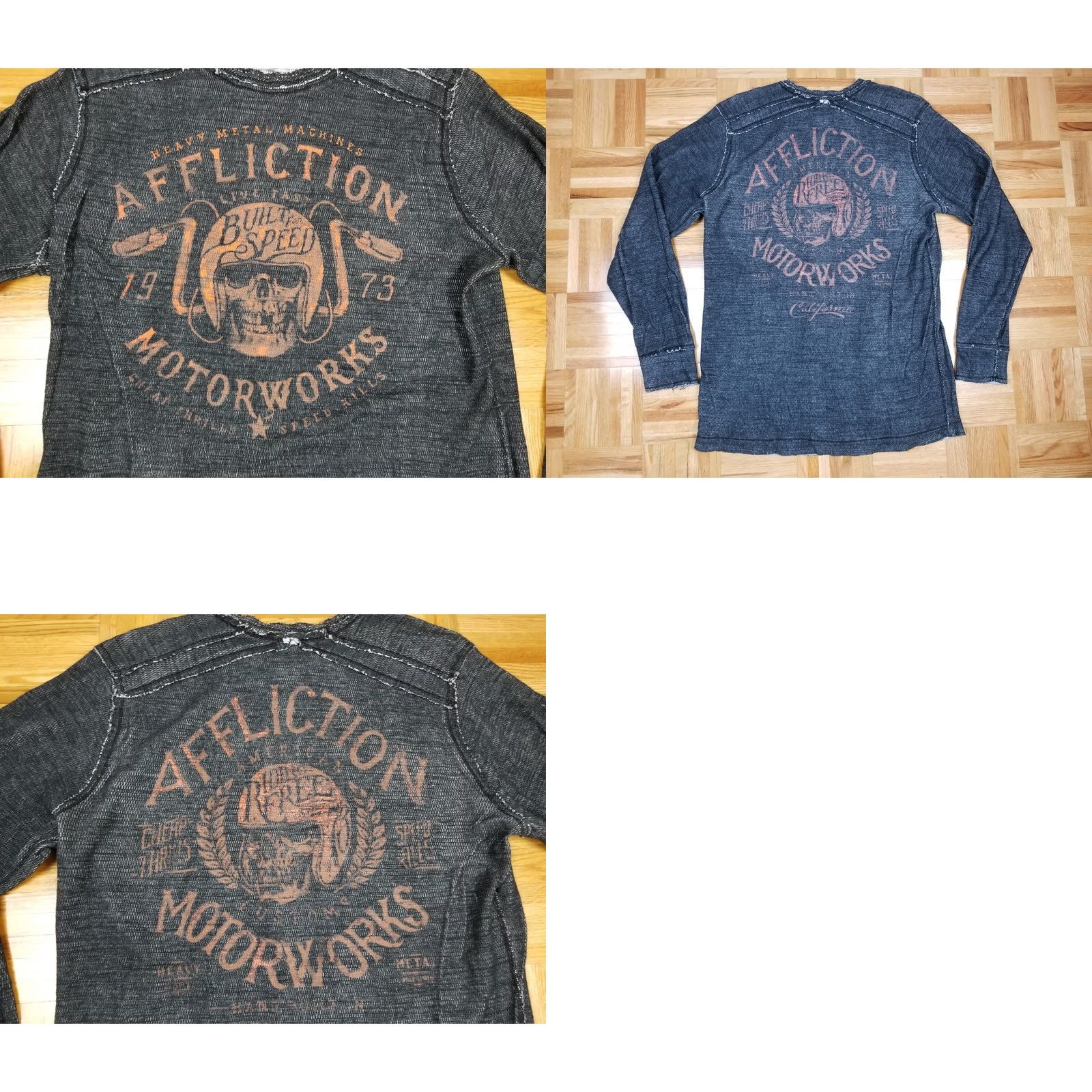 Affliction VINTAGE AFFLICTION MOTORWORKS SHIRT REVERSIBLE THERMAL XL BLACK Men Shirt XL Reversible Thermal Motorworks Affliction Shirt Size US XL / EU 56 / 4 - 8 Thumbnail