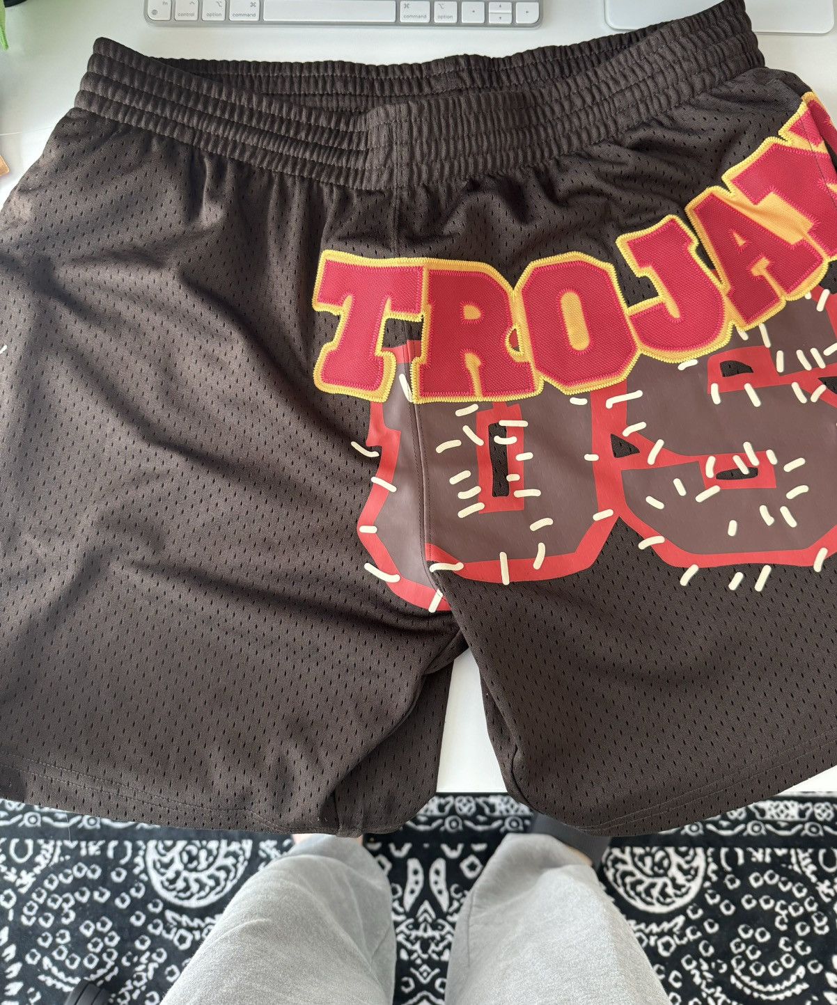 image of Cactus Jack X USC Shorts in Brown, Men's (Size 38)