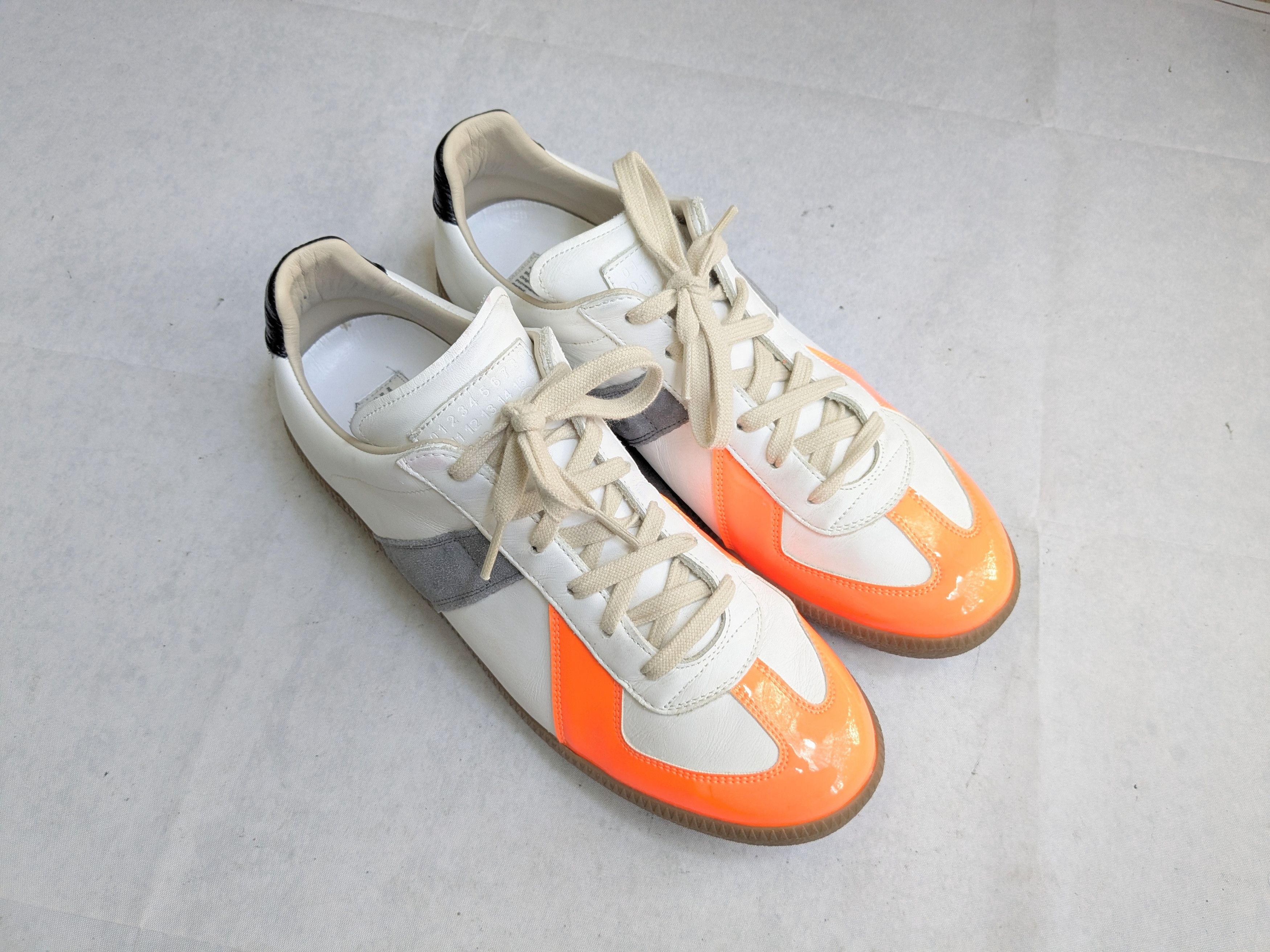 Maison Margiela Maison Margiela Replica GAT White Gray Orange 10 43 Low Size US 10 / EU 43 - 4 Thumbnail