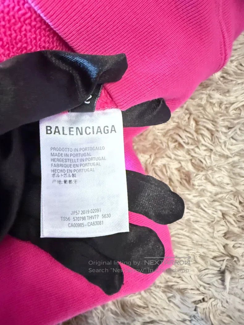 Balenciaga Balenciaga Hooded Sweatshirt, Blush Pink, Size XS Size US XS / EU 42 / 0 - 5 Thumbnail