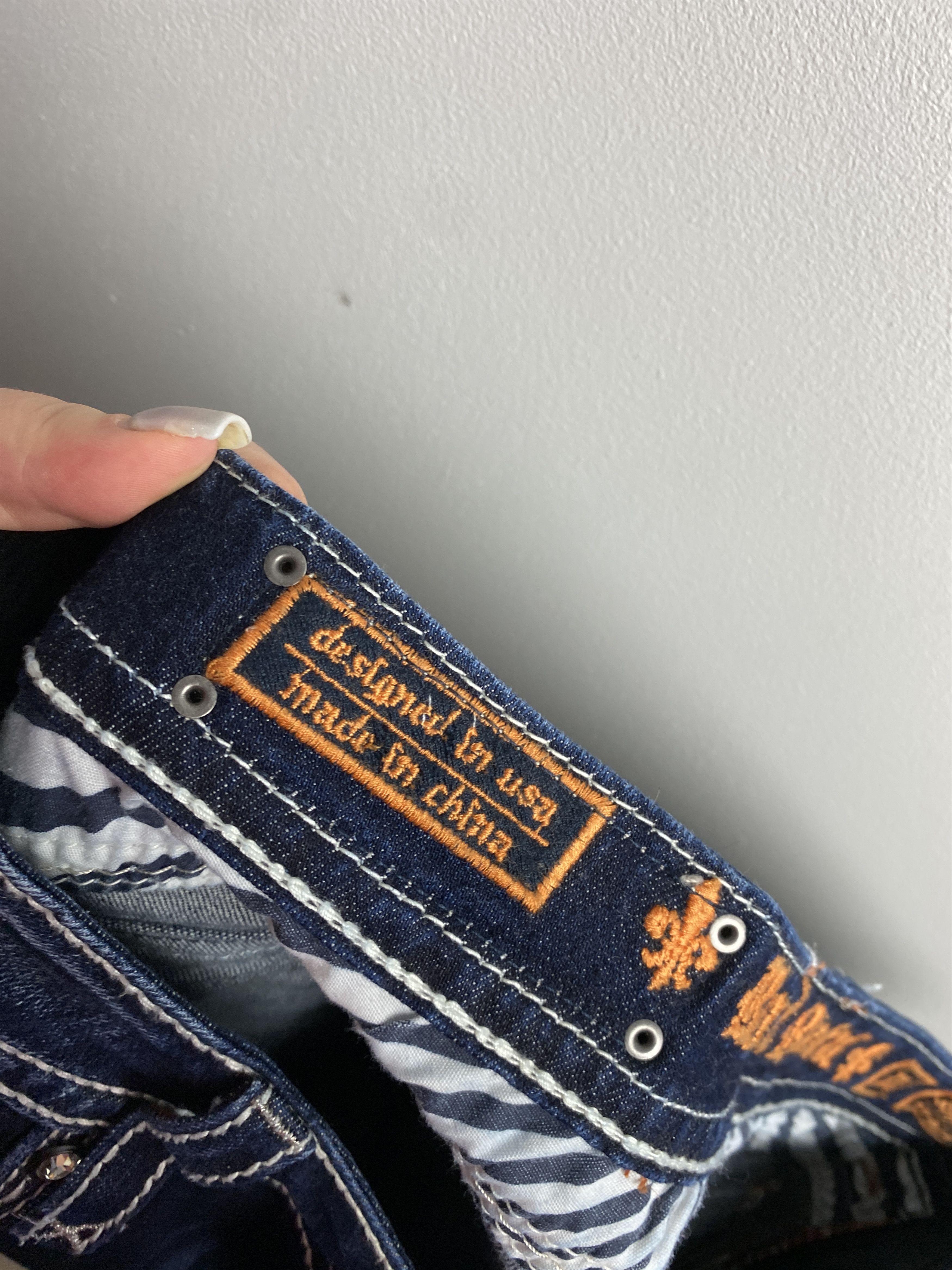 Affliction × Rock Revival Rock Revival vintage denim y2k 00s affliction sparkly Size 31" - 8 Thumbnail