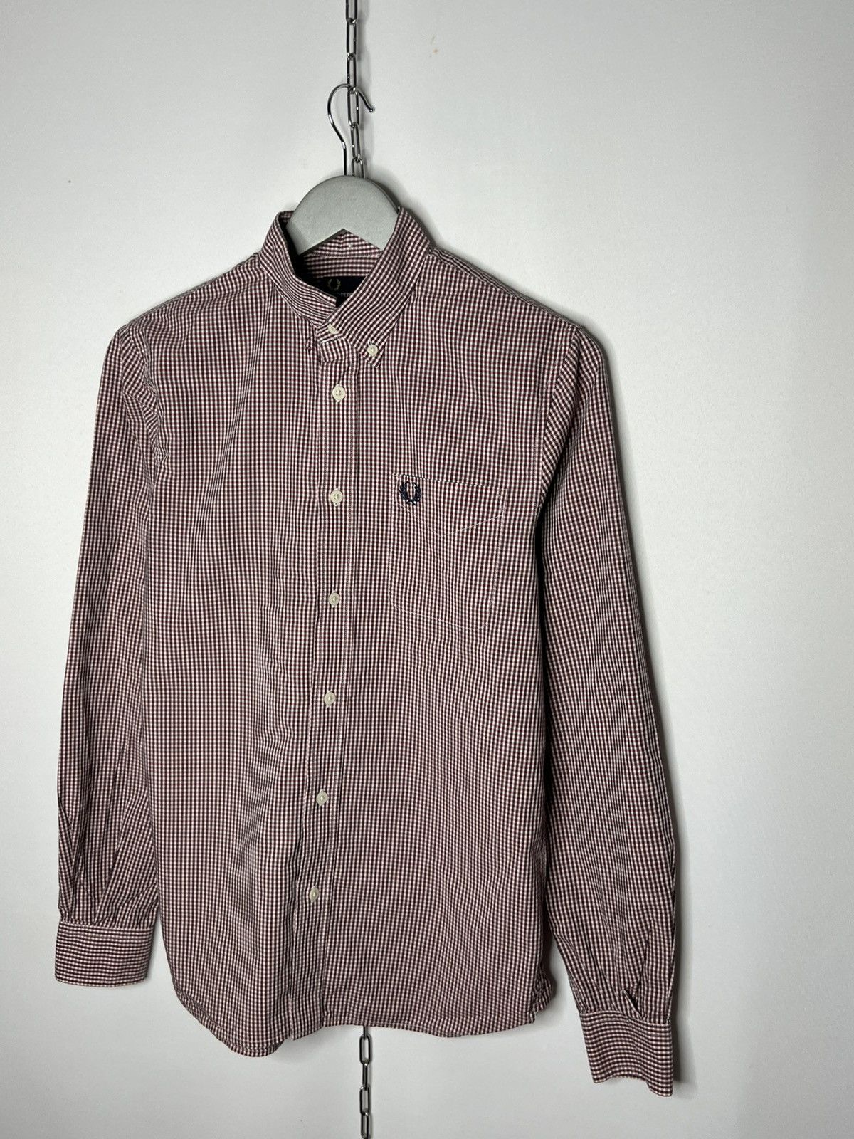 Fred Perry Fred Perry Plaid Shirt Long Sleeve Tee Based Size US S / EU 44-46 / 1 - 2 Thumbnail