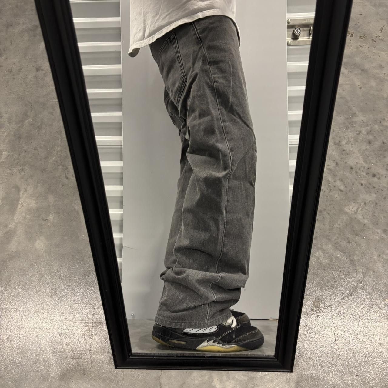 Japanese Brand × Vintage Crazy Vintage Y2K/2000s Faded Grey Streetwear Grunge Denim Jeans! Size US 32 / EU 48 - 2 Thumbnail