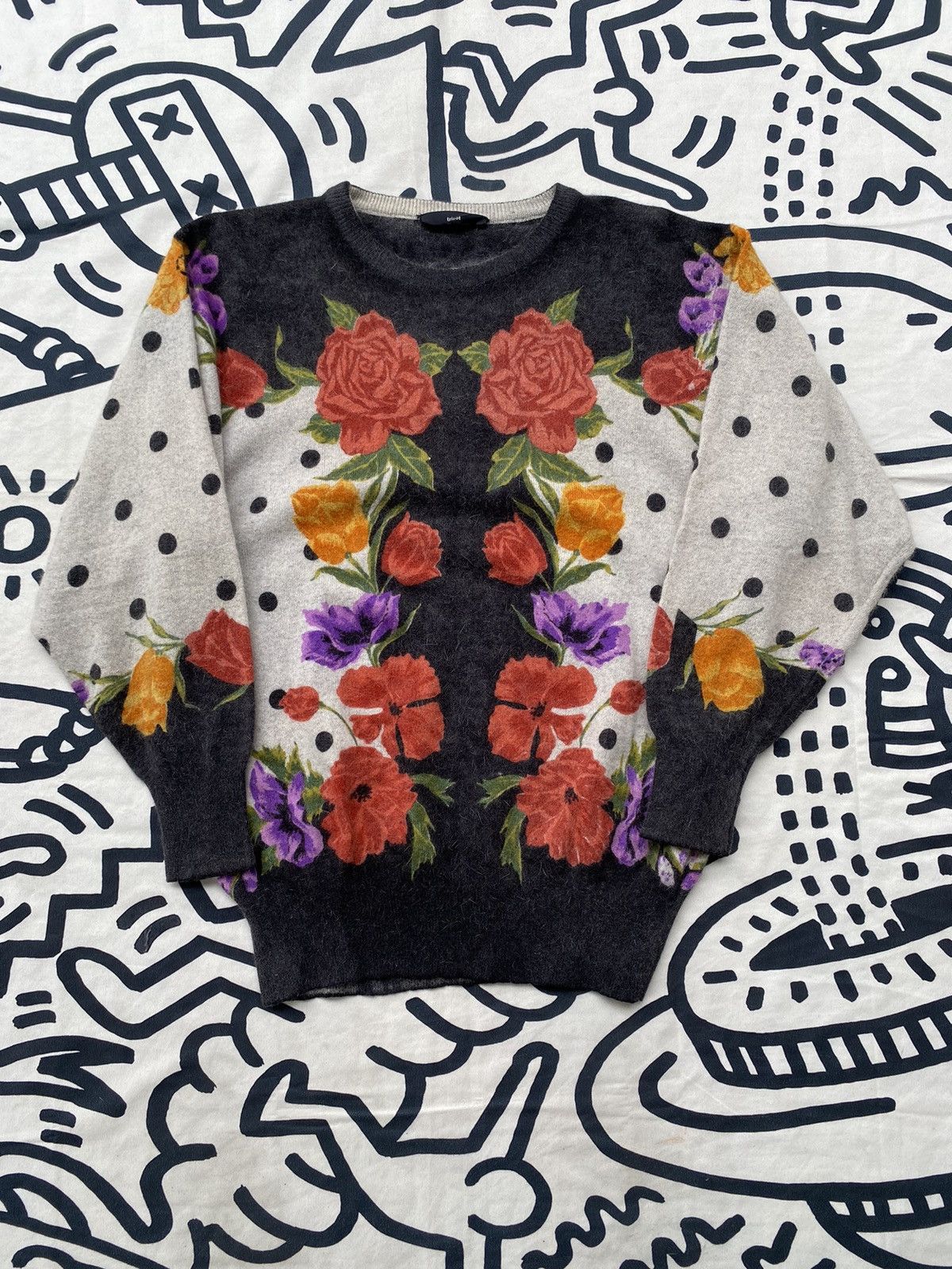 Comme des Garcons Tricot Comme des Garcons Wool Flower Sweatshirt Size US M / EU 48-50 / 2 - 1 Thumbnail