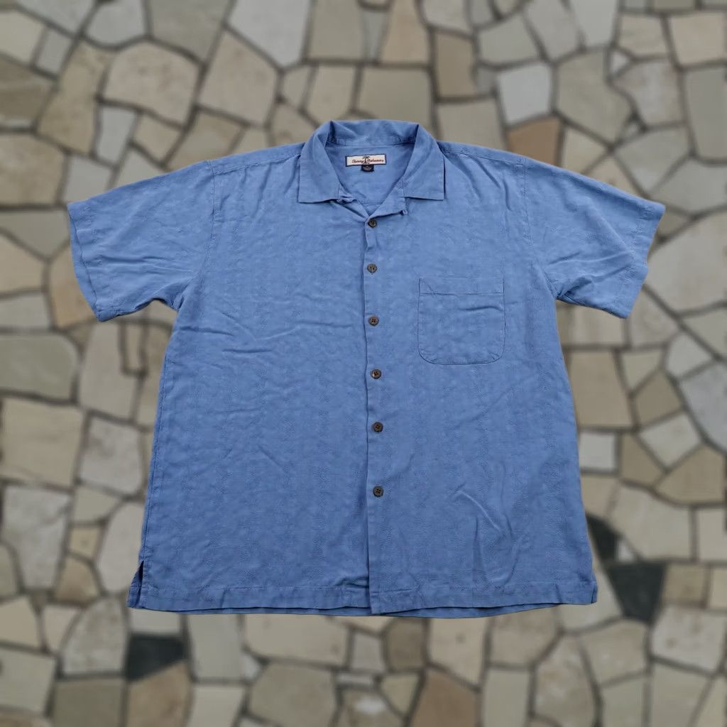 Tommy Bahama VINTAGE Tommy Bahama Shirt Mens Medium Blue Silk Hawaiian Aloha Camp Size US M / EU 48-50 / 2 - 1 Thumbnail