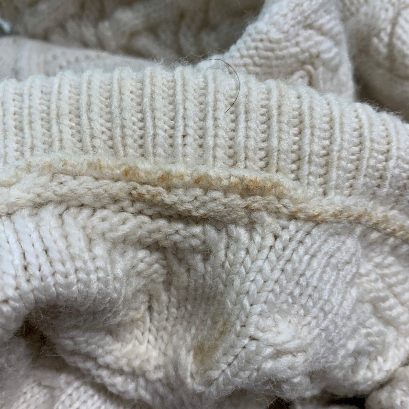 Vintage VINTAGE Size M Cream Knit Turtleneck Sweater Size US M / EU 48-50 / 2 - 5 Thumbnail