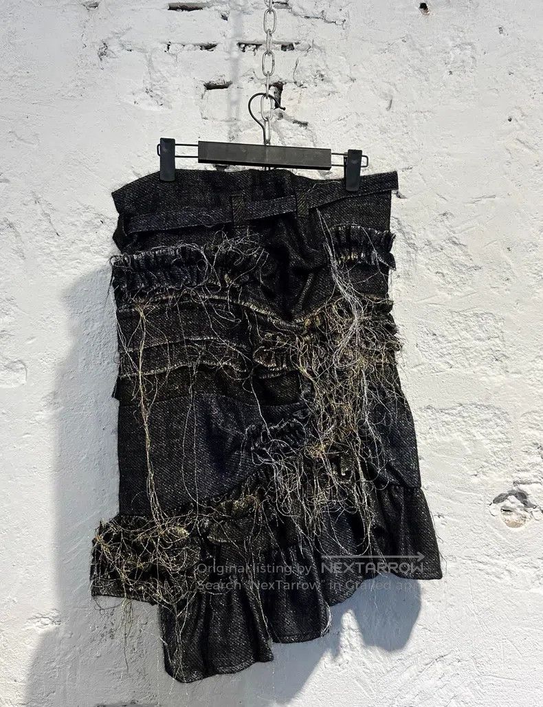 Comme des Garcons Comme Des Garcons size XS Gold and Silver Thread Pleated L Size 23" - 2 Thumbnail