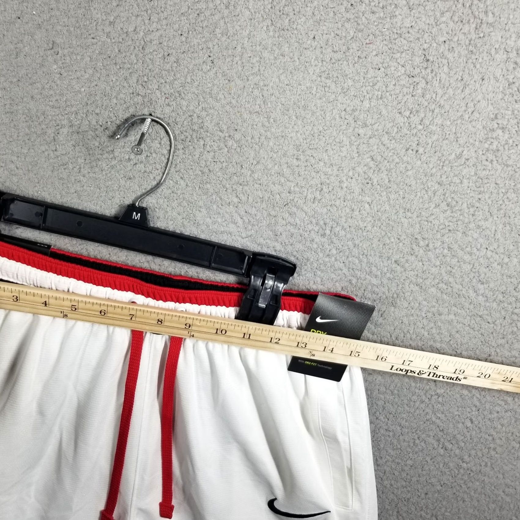 Nike Nike Shorts Mens M Dri-fit DNA Air Basketball Loose Fit White Red Retro 90s Mens Size US 31 - 3 Thumbnail