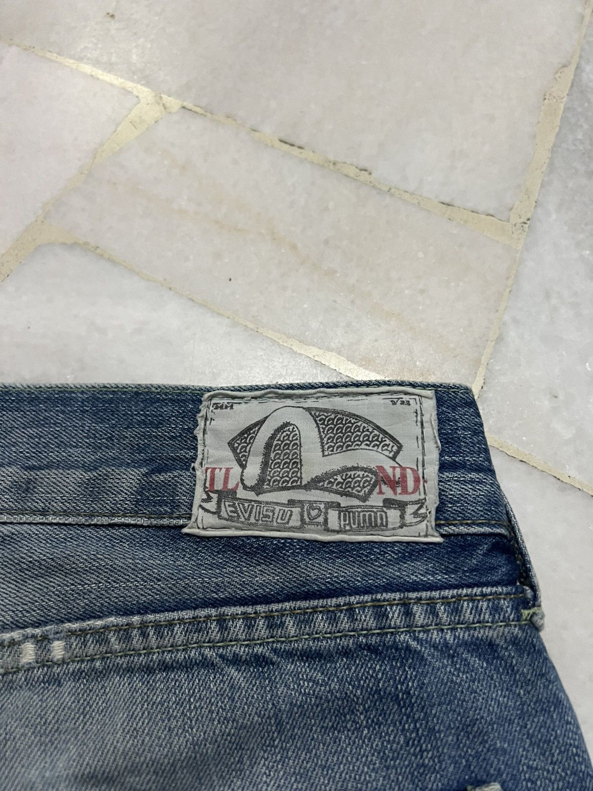 Evisu × Puma 💥90’s💥Vintage Evisu x Puma Distressed Ripped Jean Size US 34 / EU 50 - 21 Thumbnail
