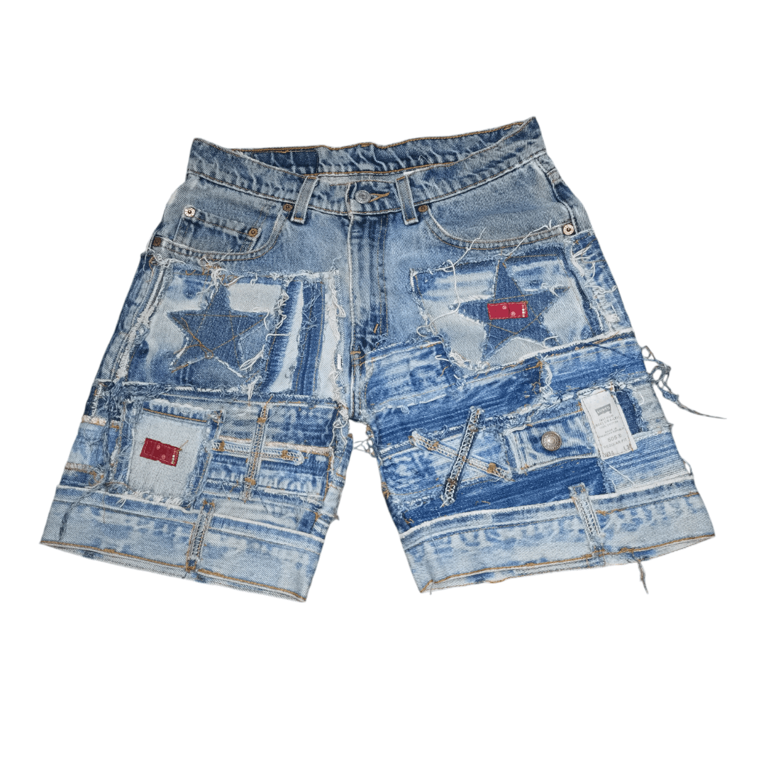 Levi's × Levi's Vintage Clothing × Vintage Levis 550 patchwork shorts rare design Size US 29 - 1 Thumbnail