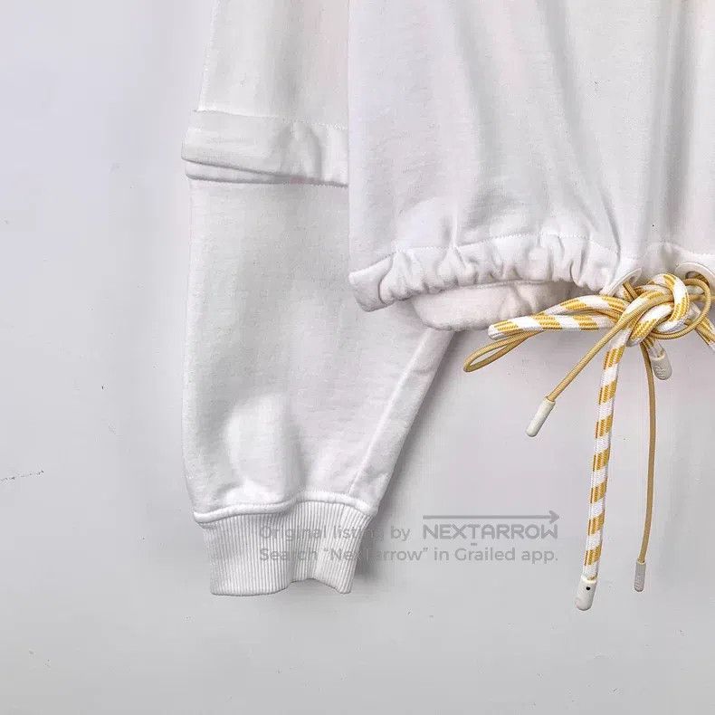 Fendi Fendi White Logo Letter Embroidered Cotton Round Neck Long Size S / US 4 / IT 40 - 5 Thumbnail