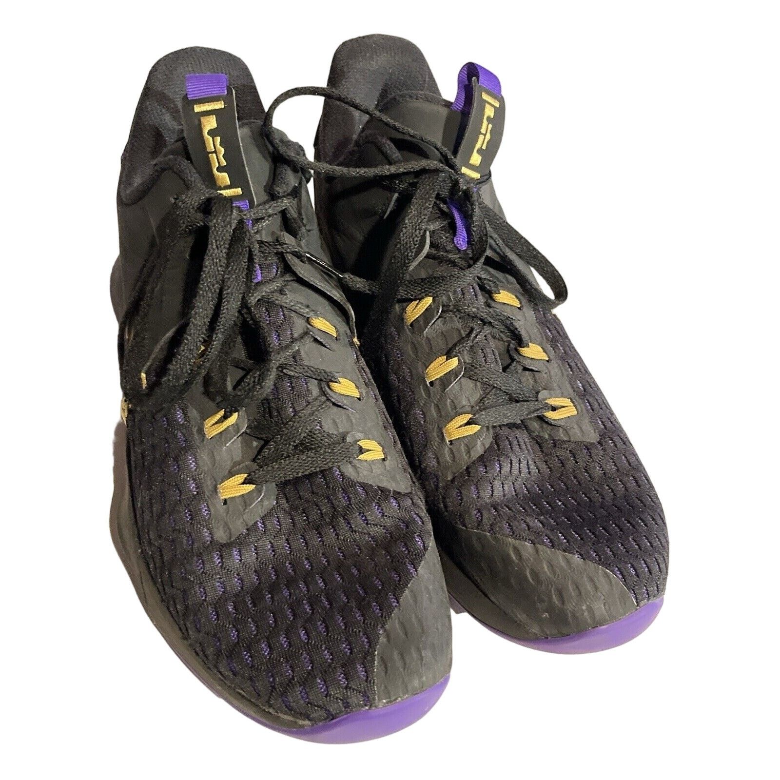 Nike Nike Lebron Witness V 5 Black Purple Gold Size Men's US 12.5 Size US 12.5 / EU 45-46 - 1 Thumbnail
