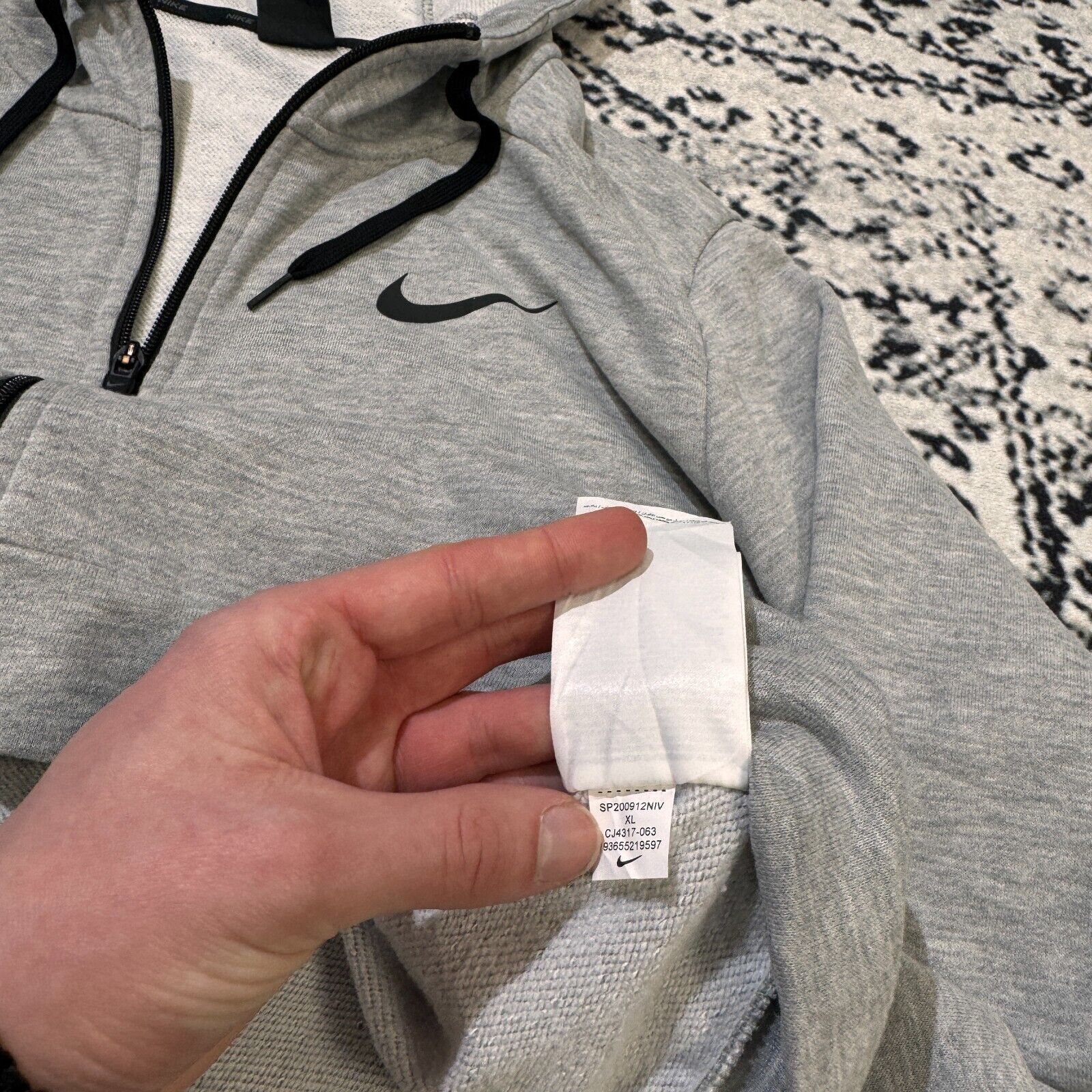 Nike × Vintage Vintage Nike Unisex Gray Cotton Hoodie Zip Size XL Y2K 90s Size US XL / EU 56 / 4 - 15 Thumbnail