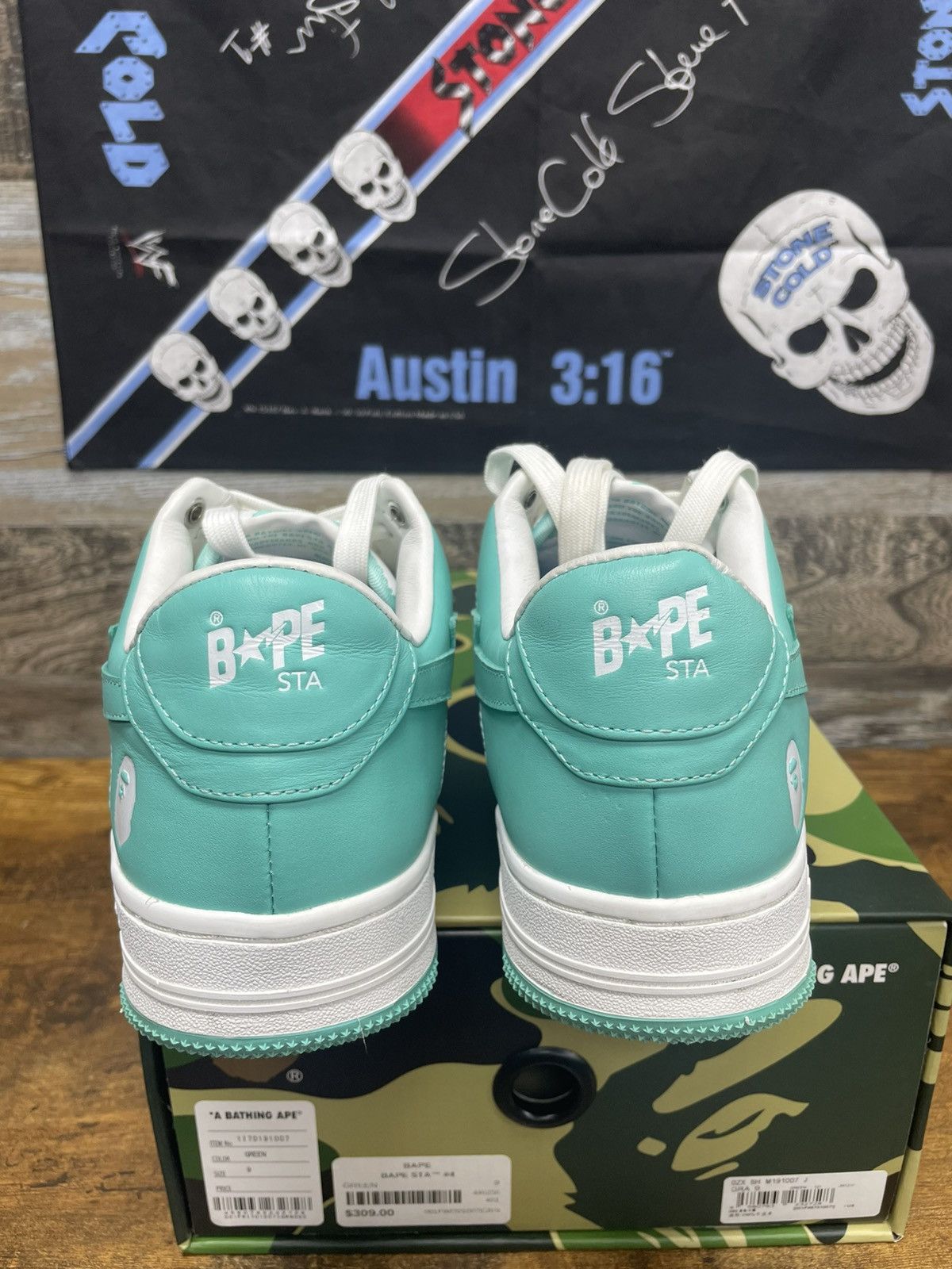Bape 9-Bapesta Sneaker Pastel Green/White Size US 9 / EU 42 - 3 Thumbnail