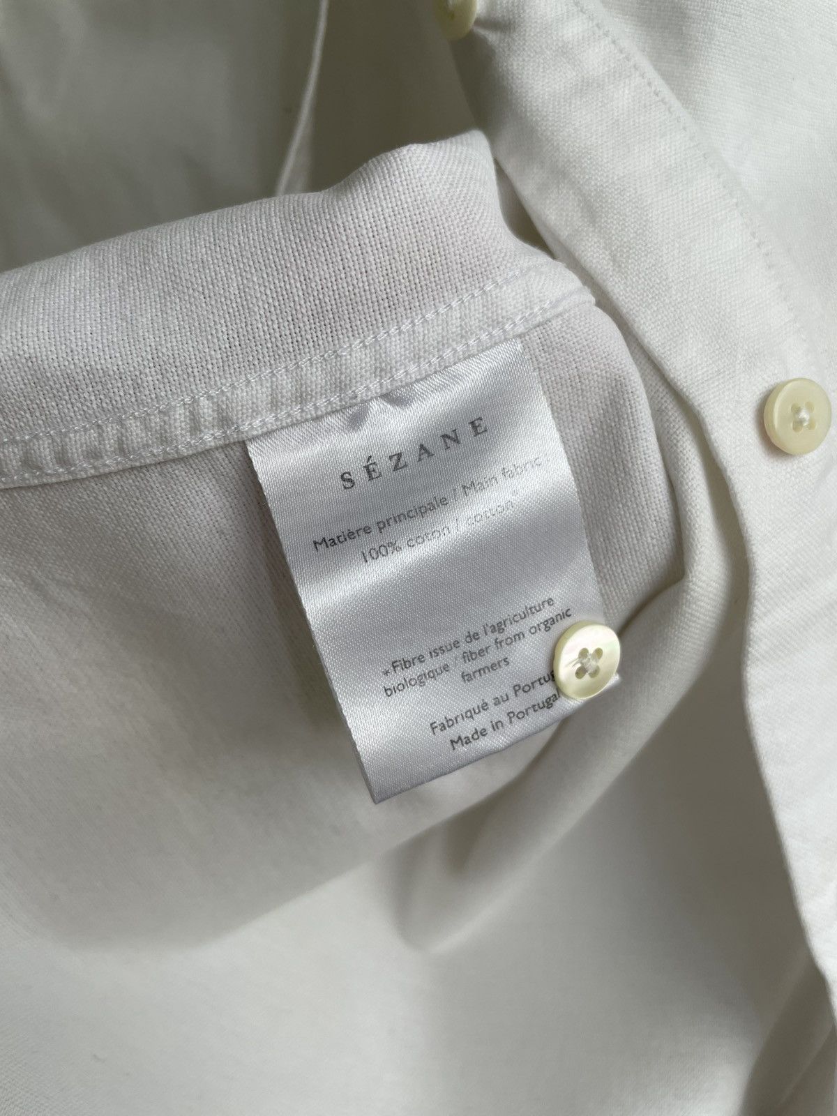 Sezane Sezane Button Up Shirt White Cotton Size 42 ( M ) Size M / US 6-8 / IT 42-44 - 18 Thumbnail