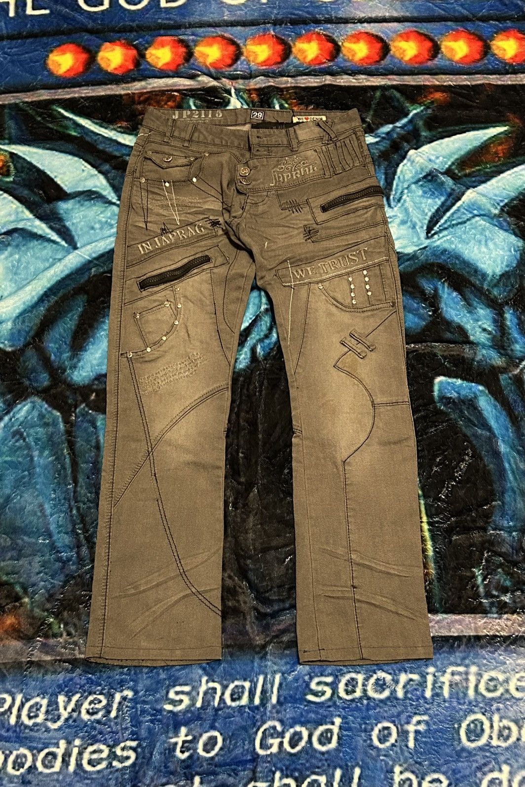 Japanese Brand Grey japrag jeans Size US 29 - 1 Thumbnail