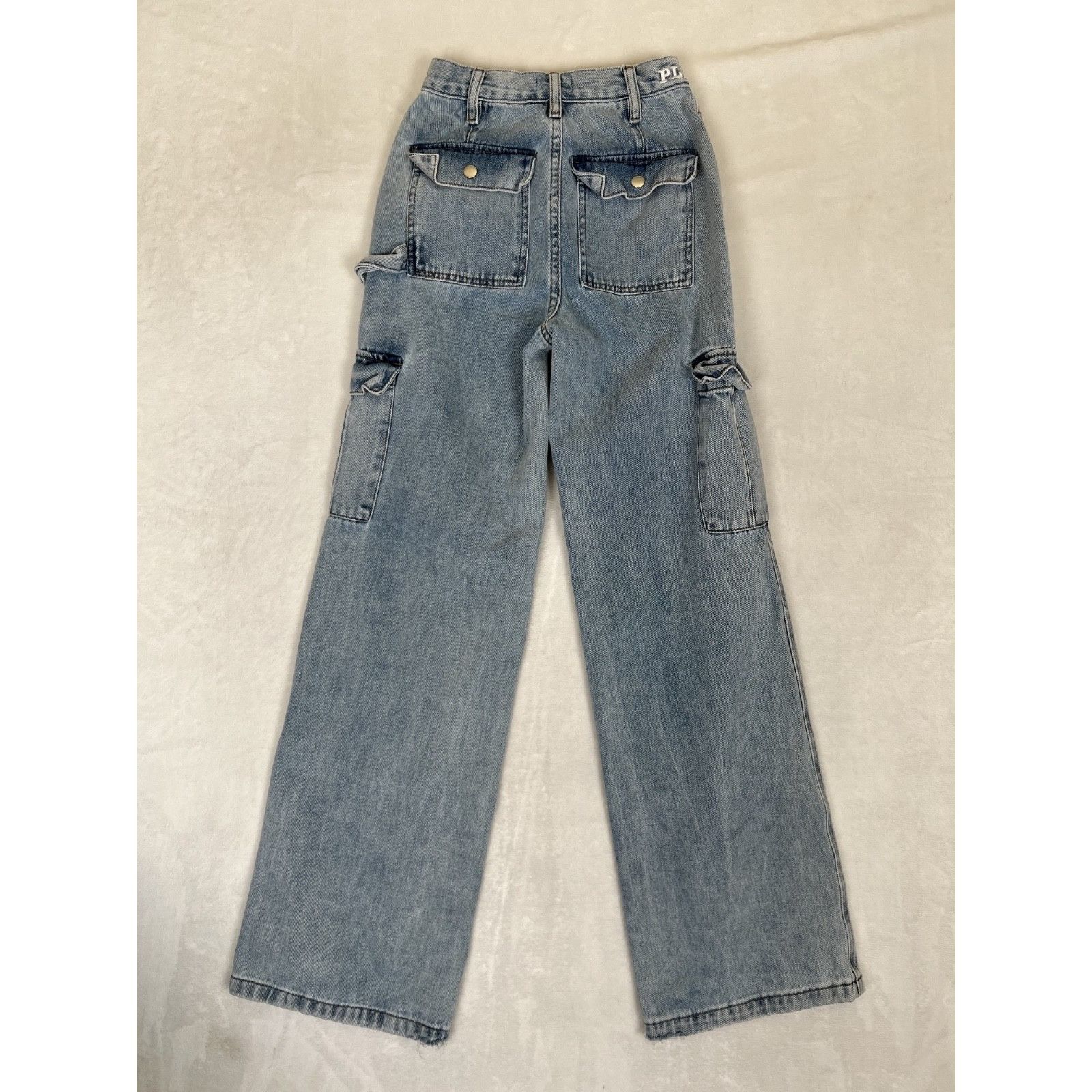 Pacsun Pacsun Playboy Women's Cargo Baggy Wide Leg Jeans Size 24 Y2 Size 42" / US 20 - 9 Thumbnail