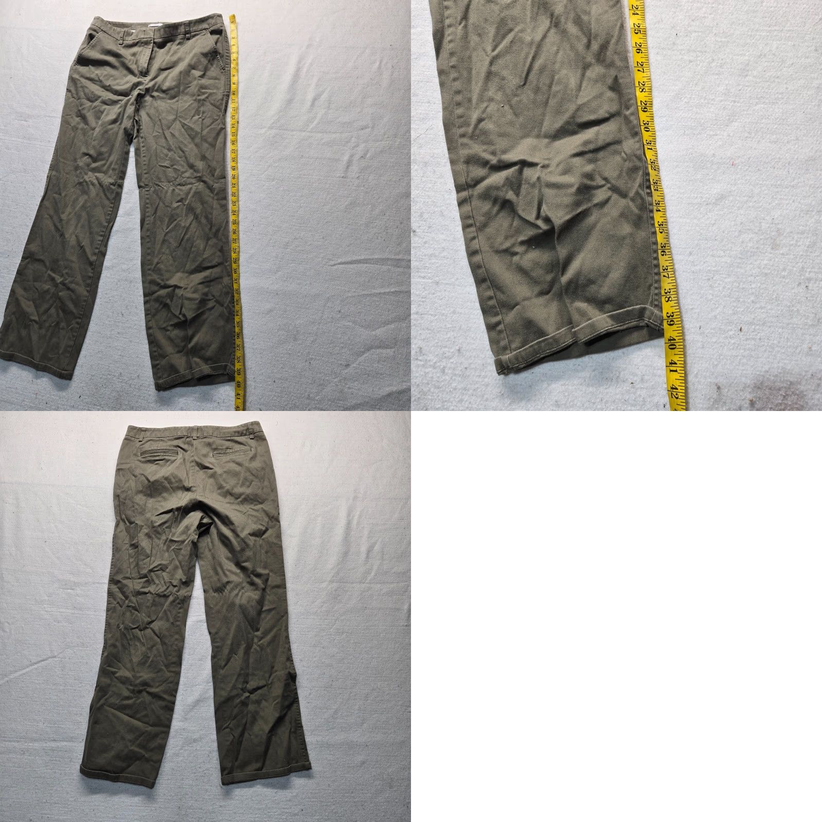 Liz Claiborne Liz Claiborne Khakis Pants Straight Leg Flat Front Beige Women 12 Regular Adult Womens Tan 12 Khakis & Chinos Vintage No Size 34" / US 12 / IT 48 - 8 Thumbnail