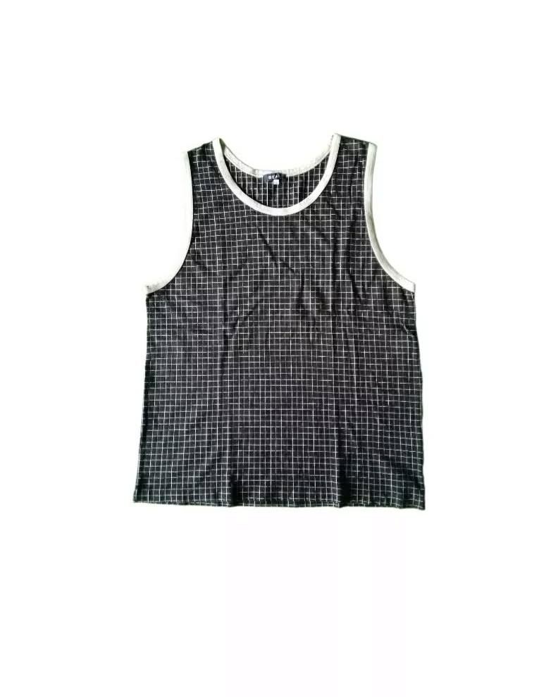 Beams Japan × Beams Plus × Japanese Brand Beams Black Plaid Tanktop Sleeveless Size L / US 10 / IT 46 - 1 Thumbnail