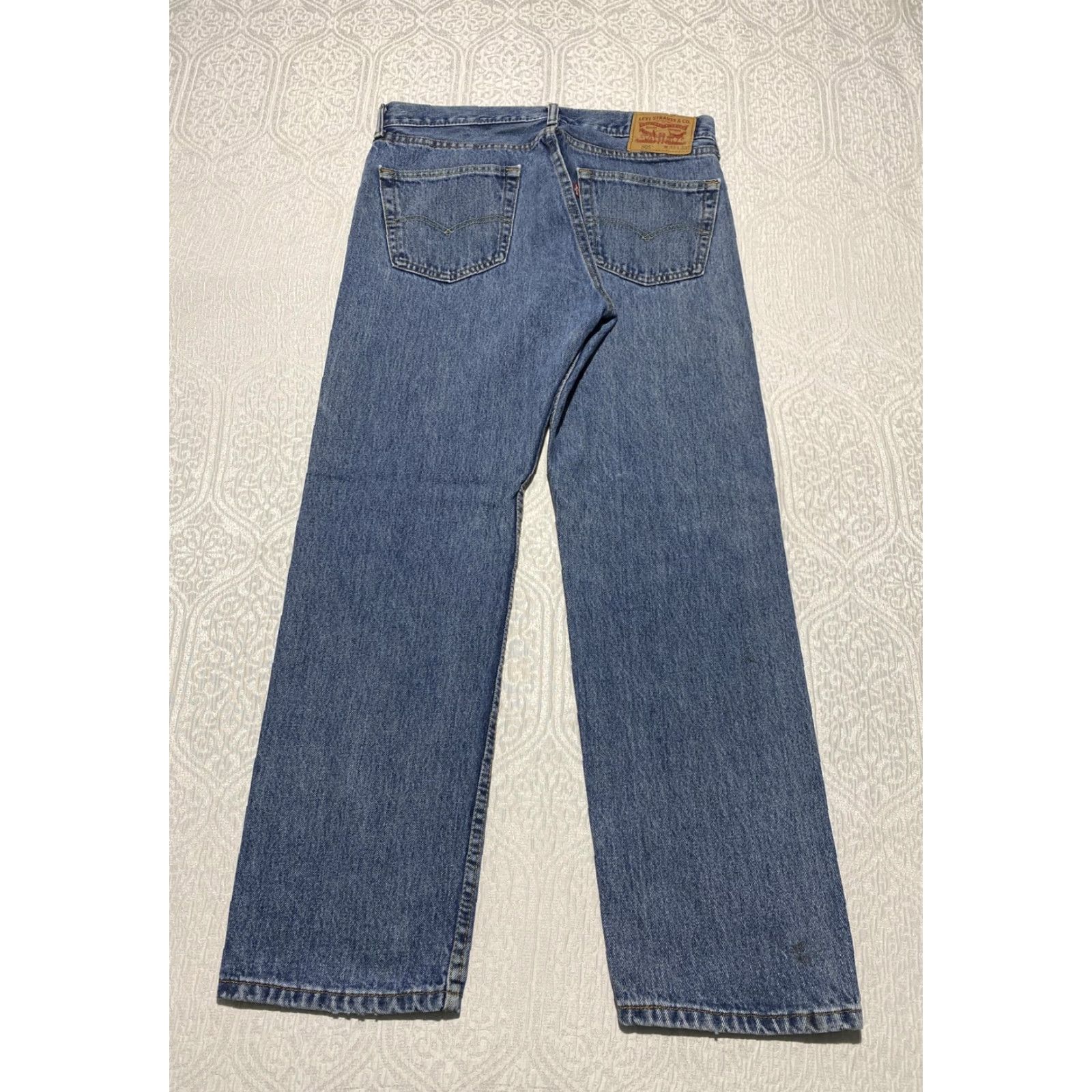 Levi's Levi's 505 Jeans Mens 33x30 Blue Straight Leg Regular Fit Zip Fly Denim Jeans Size US 33 - 4 Thumbnail
