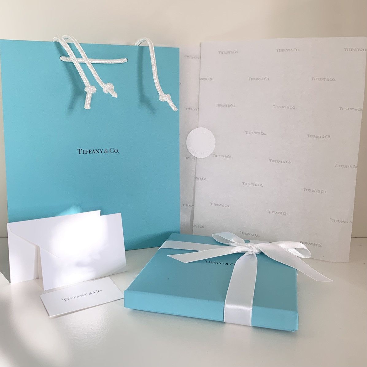 Tiffany & Co. Tiffany & Co. Gift Set Box Bag Ribbon Card Full Set Large Size ONE SIZE - 13 Thumbnail