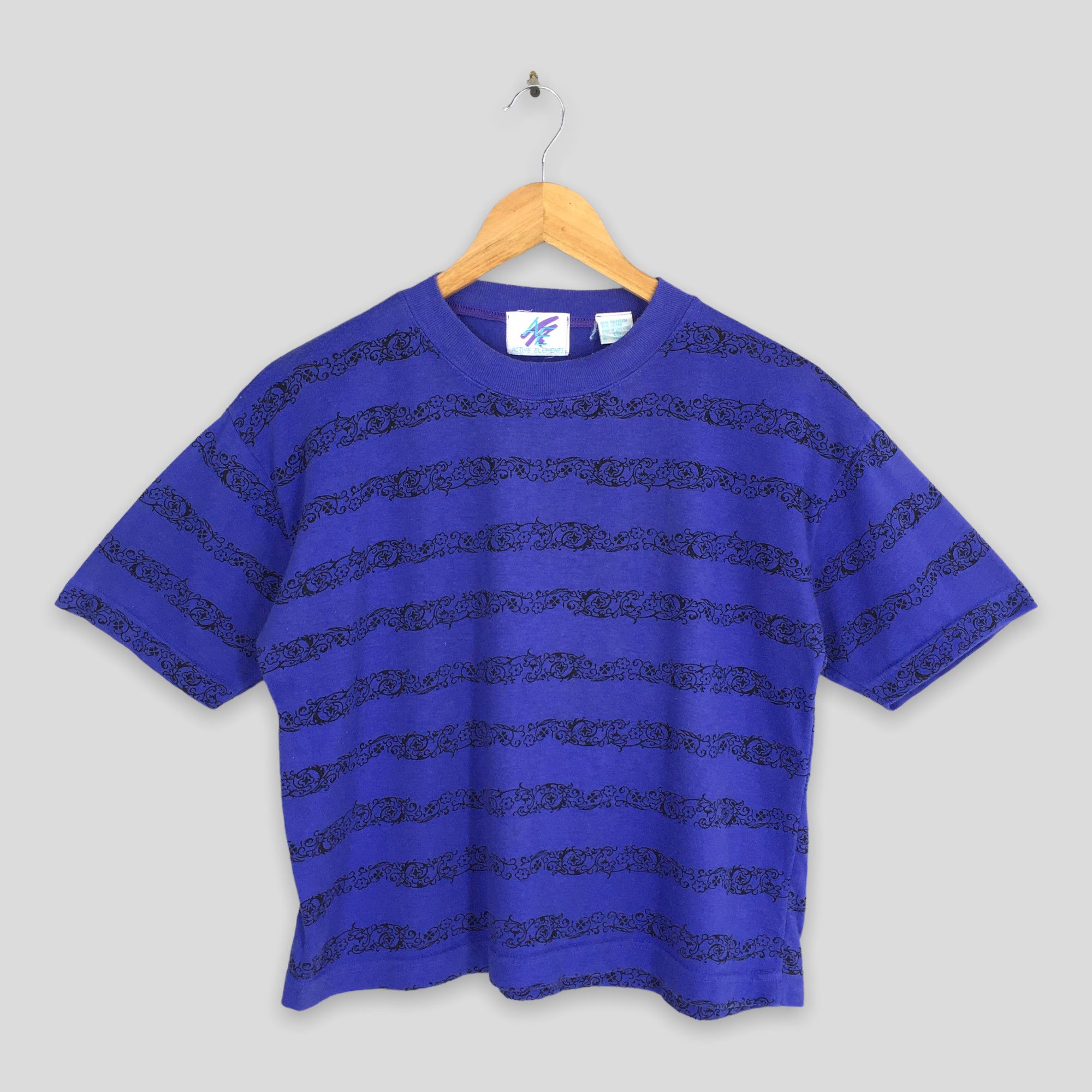 Vintage Vintage 80's Surfing Stripes Women Blue Striped Cropped Size S / US 4 / IT 40 - 1 Thumbnail