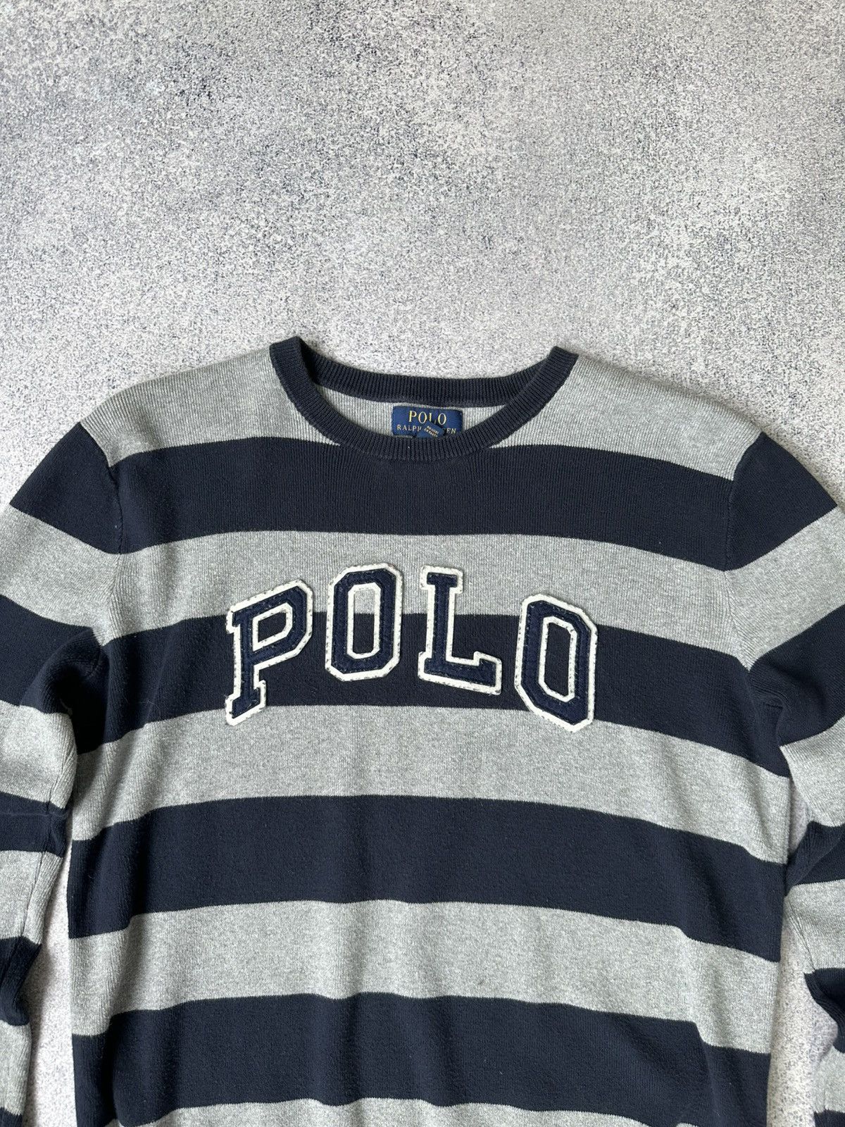 Polo Ralph Lauren Vintage Polo Ralph Lauren BIG Logo Striped Sweater Size US S / EU 44-46 / 1 - 4 Thumbnail