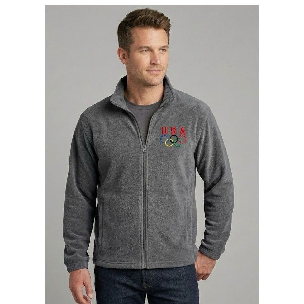 USA Olympics Team USA Olympic Rings Full Zip Fleece XL Gorpcore Size US XL / EU 56 / 4 - 1 Thumbnail