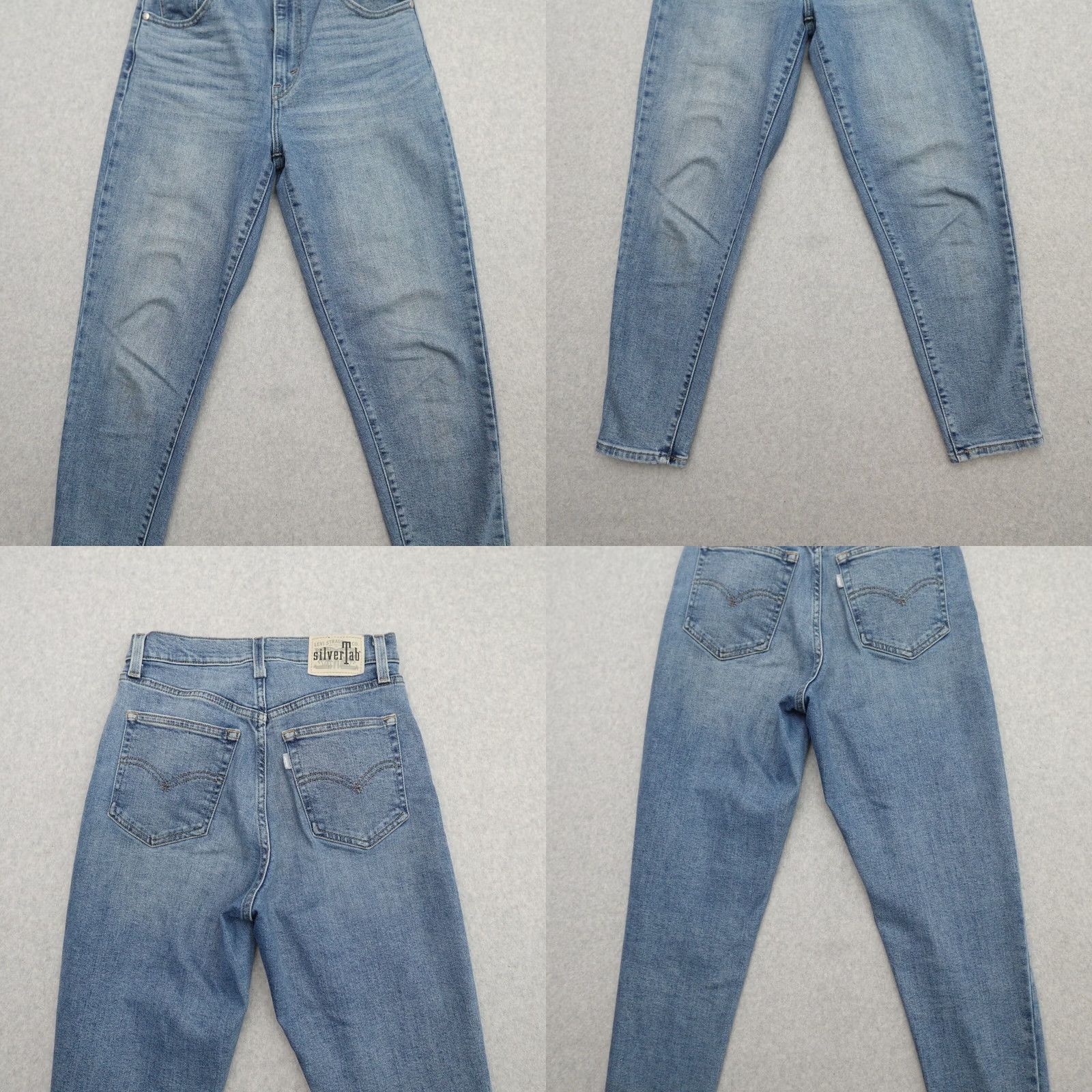 Levi's Levi's Silvertab Jeans Womens 26 (26X26) Light Wash Mom Distressed Blue 90s Style Womens Jeans Size 26" / US 2 / IT 38 - 9 Thumbnail