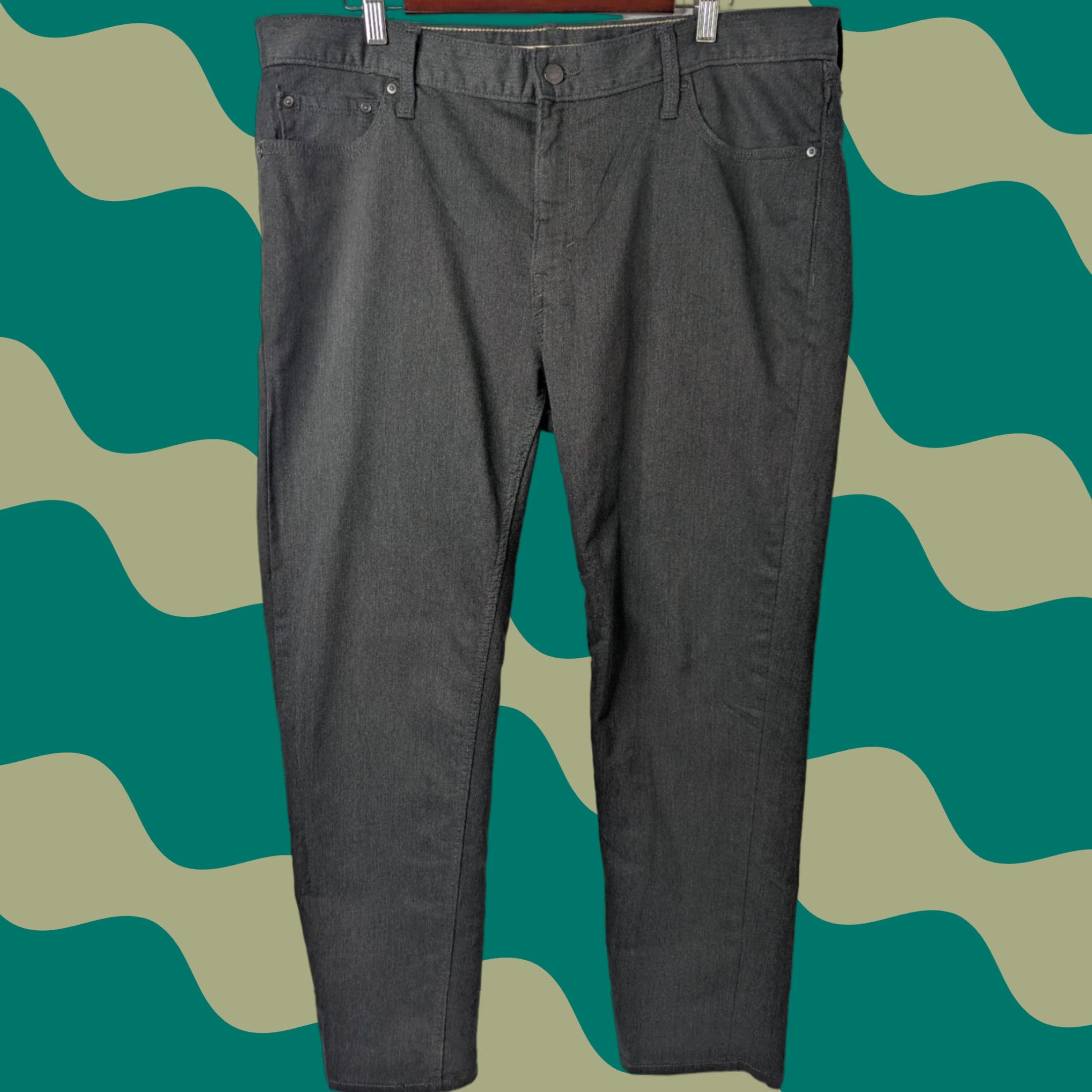 Banana Republic Banana Republic Travel Jean Mens Slim Fit 38x32 Jeans Charcoal Gray Pant City Preppy Modern 90s Style Mens Size US 38 / EU 54 - 1 Thumbnail
