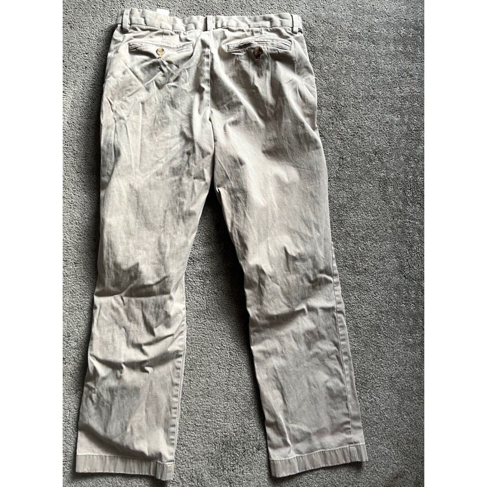 Vineyard Vines Vineyard Vines Breaker Pants Men Chino 30x30 Beige Khaki Stretch Cotton Spandex Regular Straight Pockets Tie Button Wear Size US 30 / EU 46 - 3 Thumbnail