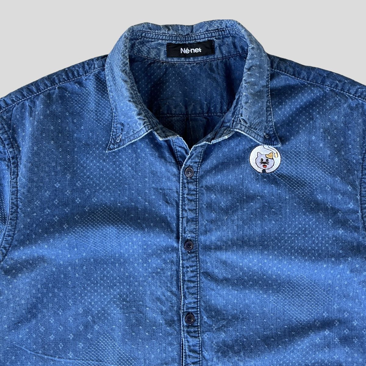 Issey Miyake Ne-net By Issey Miyake Denim Shirt Size US M / EU 48-50 / 2 - 2 Thumbnail