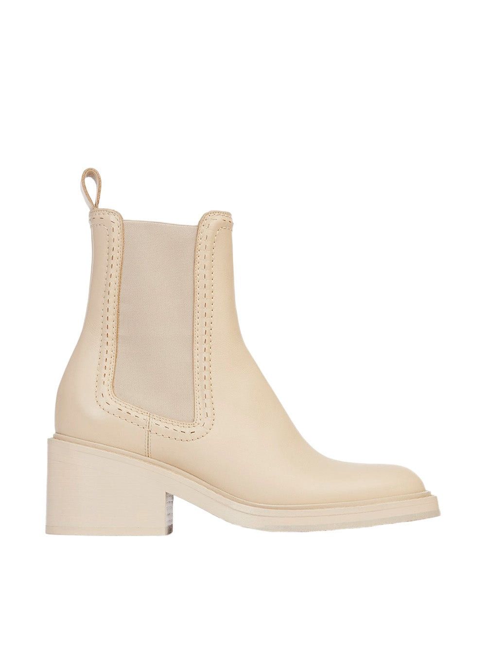 Chloe o1y0825 Leather Ankle Boots in Beige Size US 9.5 / IT 39.5 - 1 Thumbnail