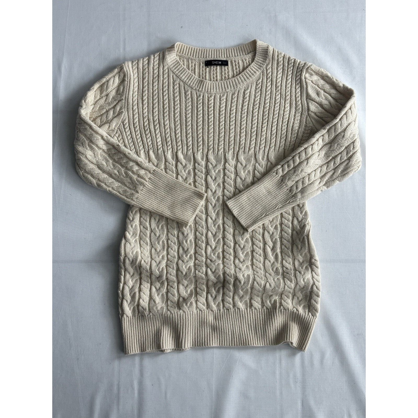 Shein SHEIN Cable Knit Sweater - Cream - Size M Size M / US 6-8 / IT 42-44 - 2 Thumbnail