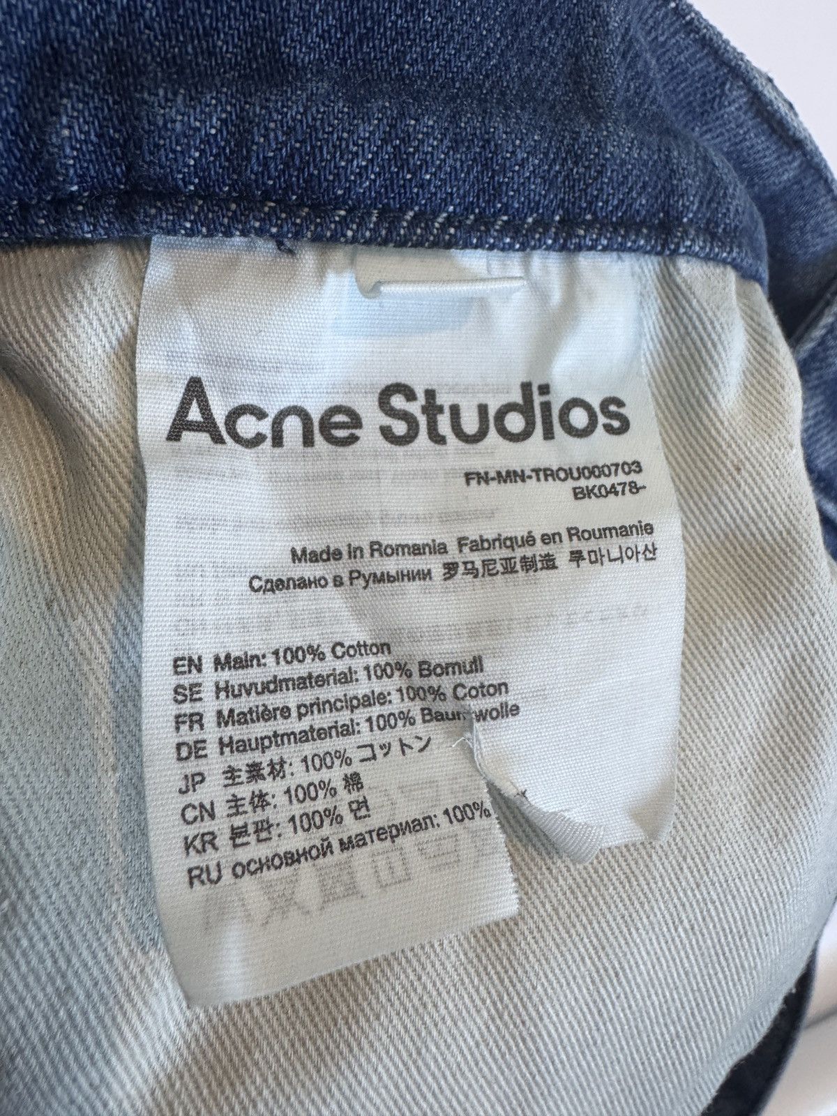 Acne Studios Acne Studios Blue Denim Jeans Side Zip Hem Size US 30 / EU 46 - 7 Thumbnail